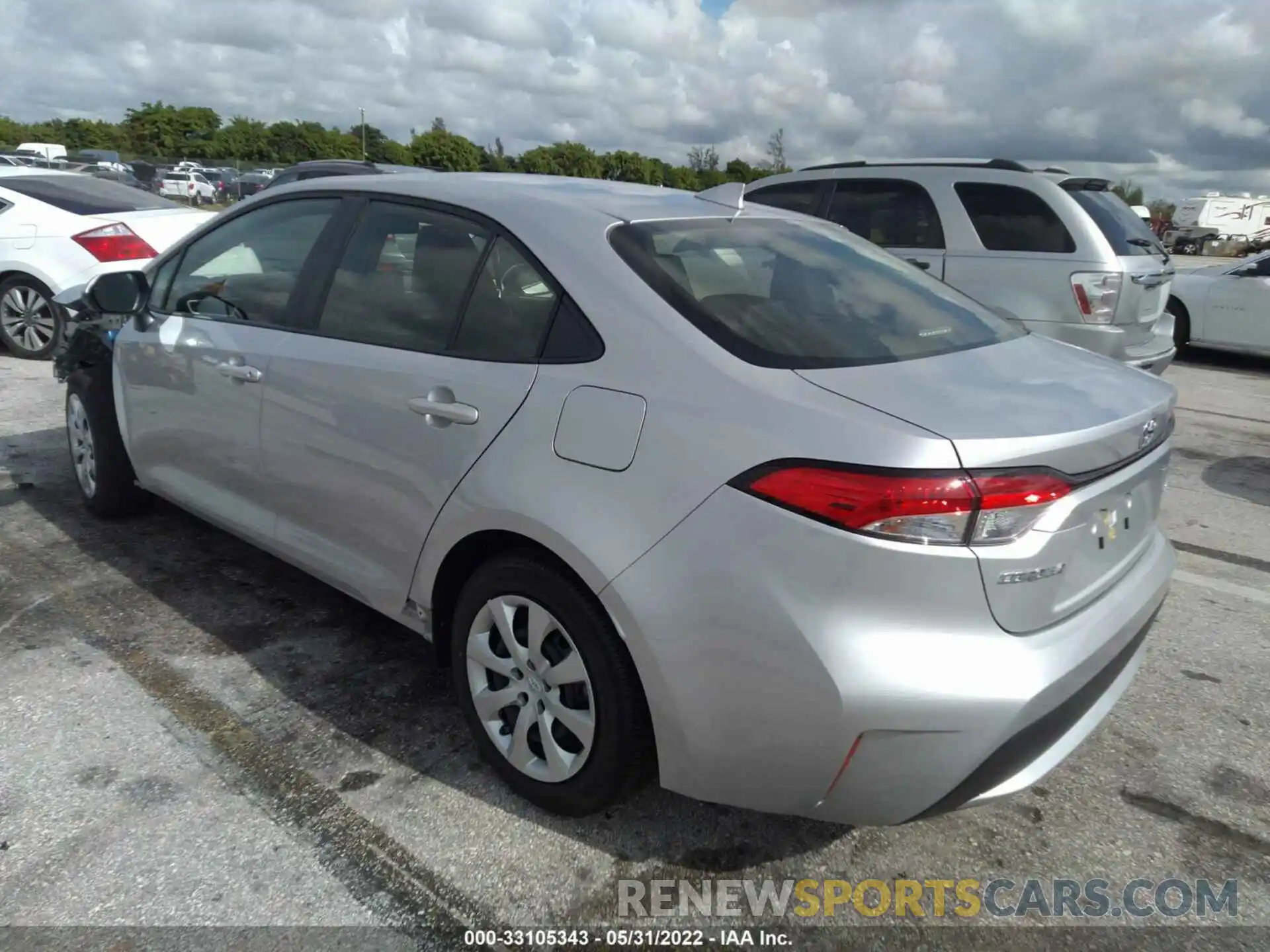 3 Photograph of a damaged car JTDEPMAE9NJ218233 TOYOTA COROLLA 2022