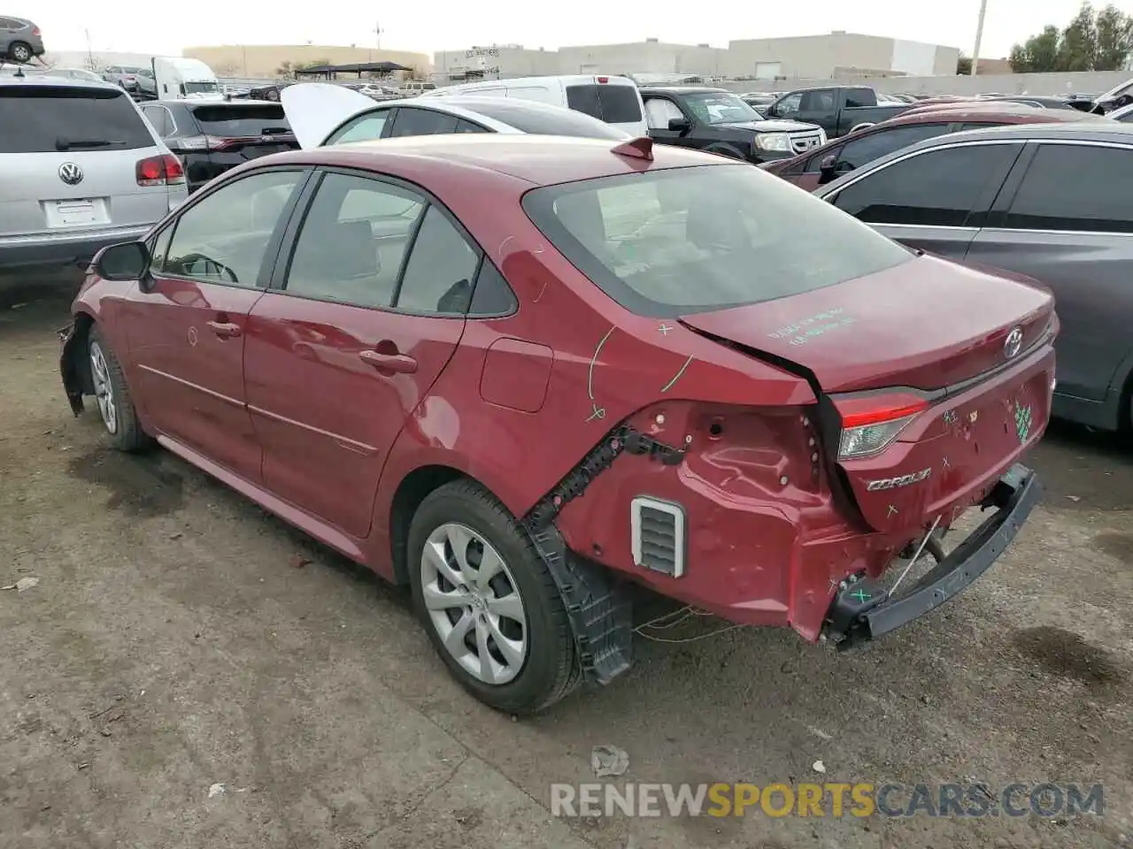 2 Photograph of a damaged car JTDEPMAE9NJ229510 TOYOTA COROLLA 2022