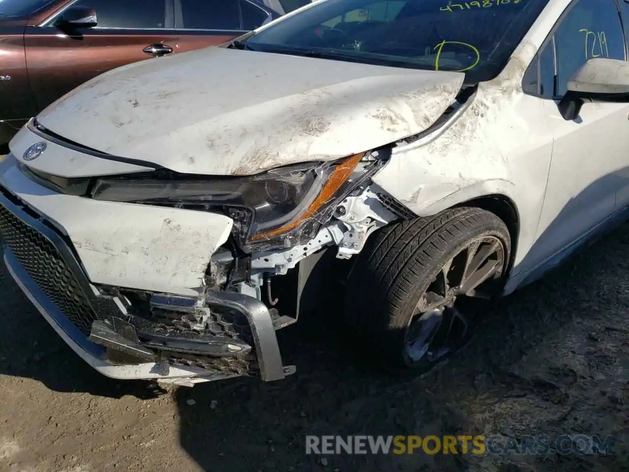 9 Photograph of a damaged car JTDM4MCE0NJ092667 TOYOTA COROLLA 2022