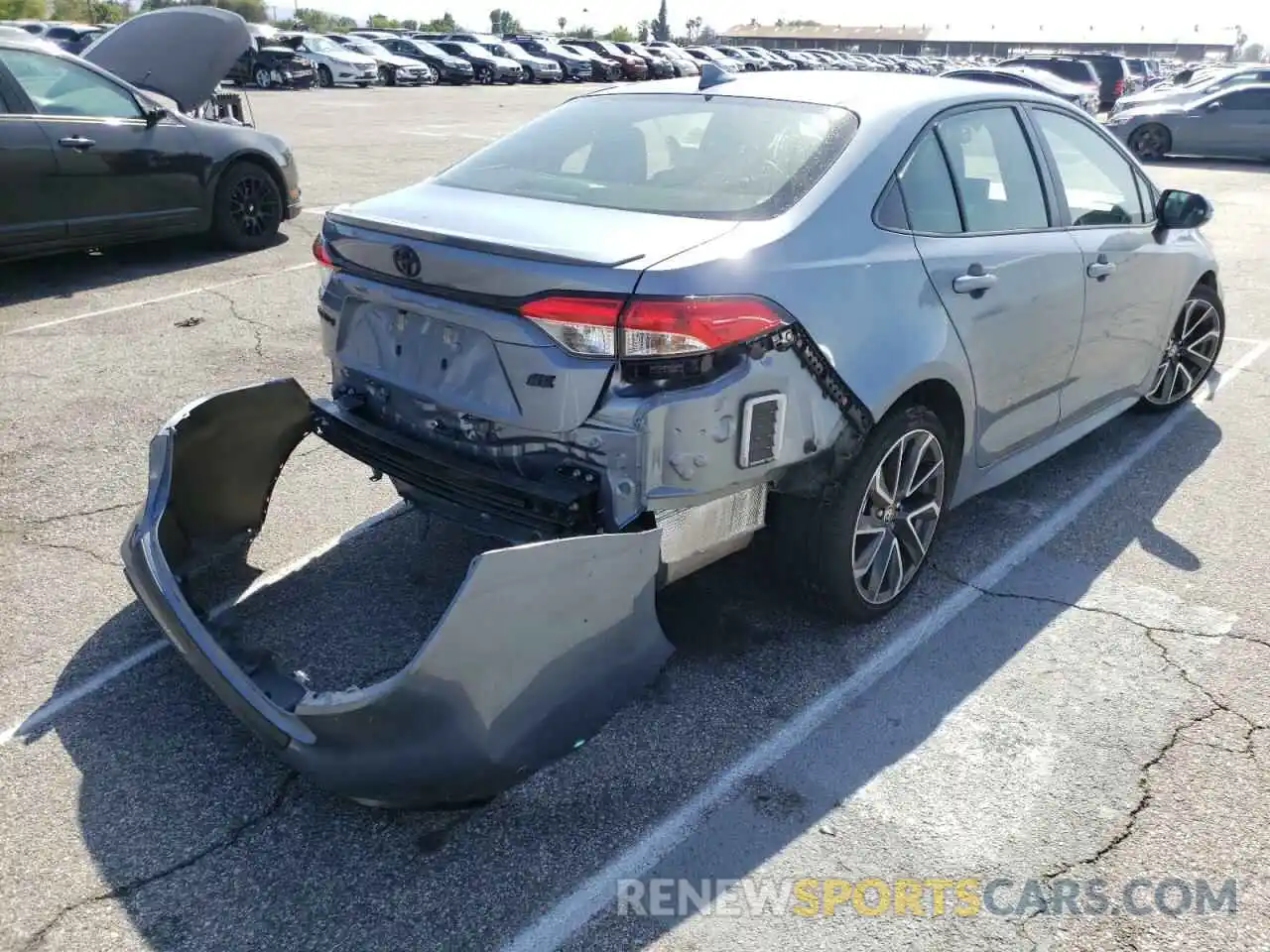 4 Photograph of a damaged car JTDM4MCE6NJ085030 TOYOTA COROLLA 2022