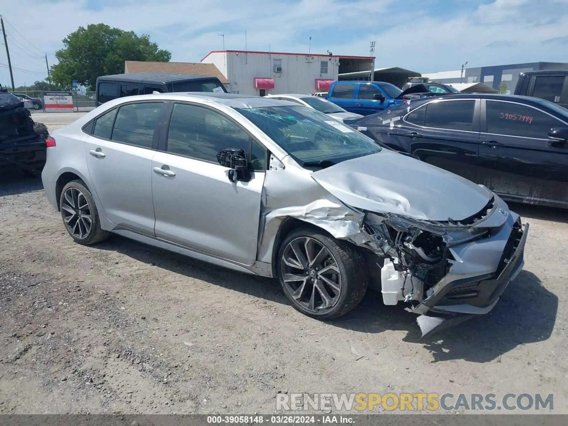 1 Photograph of a damaged car JTDM4MCE7NJ093587 TOYOTA COROLLA 2022