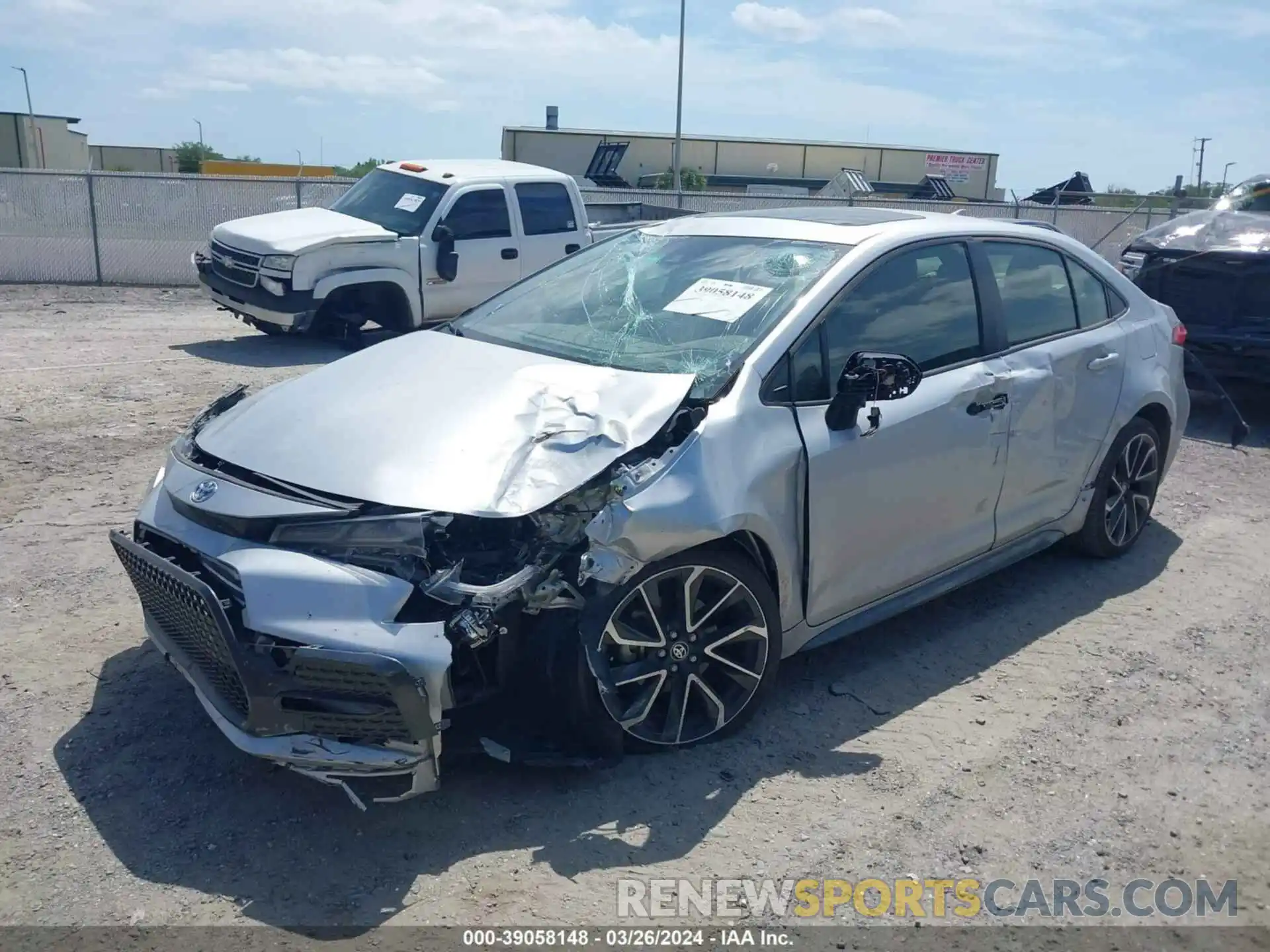 2 Photograph of a damaged car JTDM4MCE7NJ093587 TOYOTA COROLLA 2022