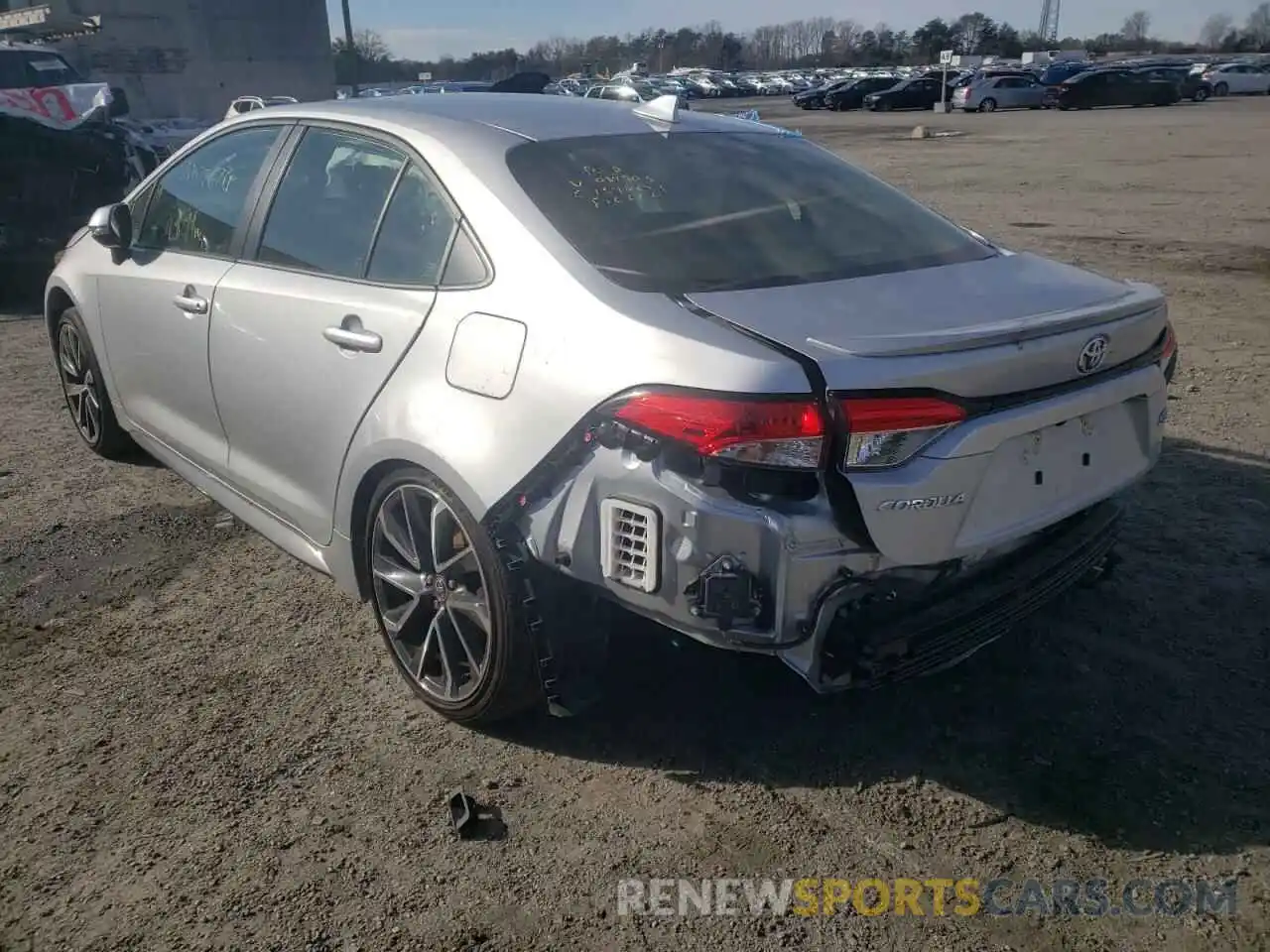 3 Photograph of a damaged car JTDP4MCE1NJ084803 TOYOTA COROLLA 2022