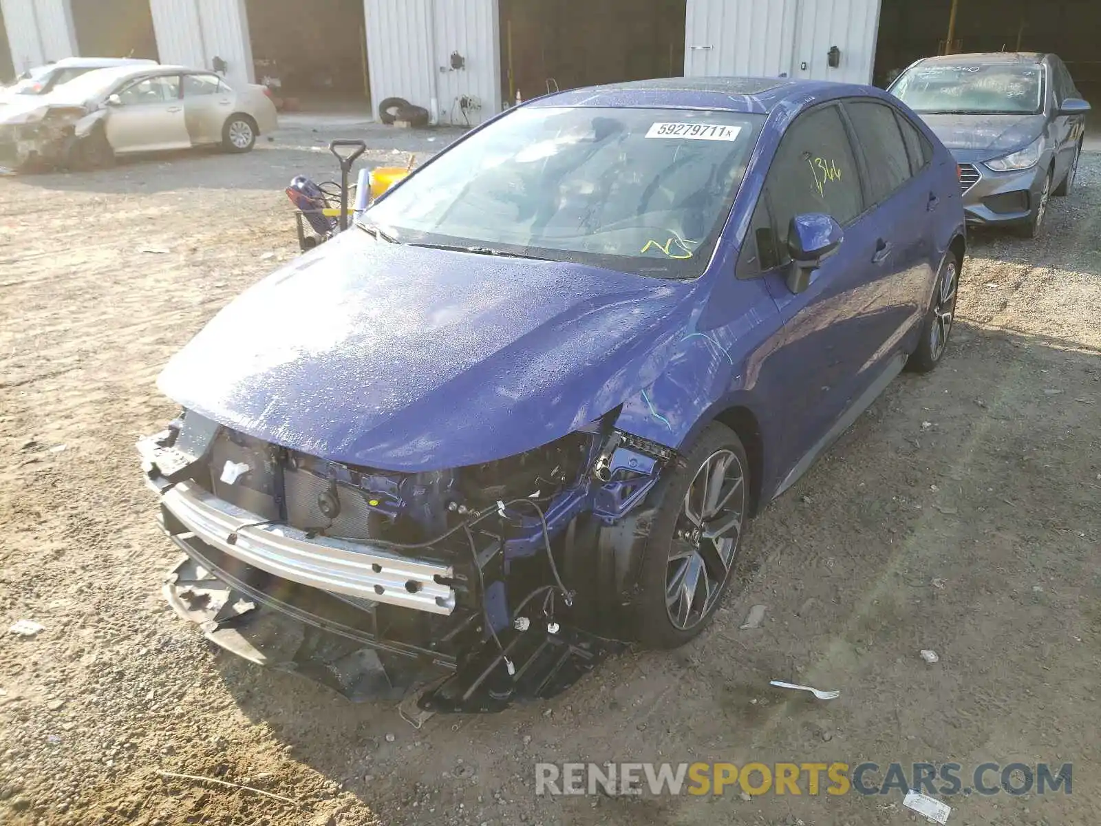 2 Photograph of a damaged car JTDP4MCE2NJ086981 TOYOTA COROLLA 2022