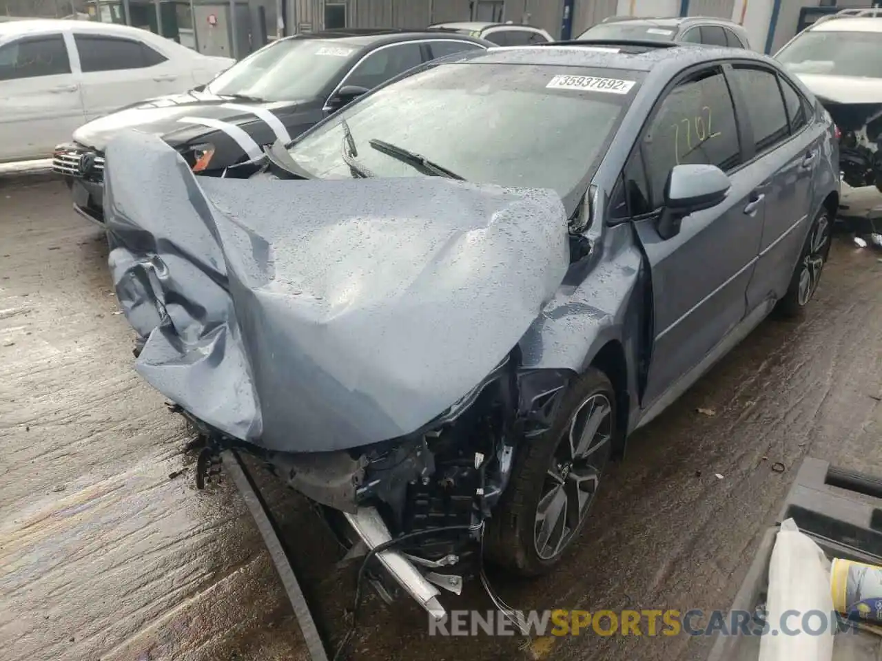 2 Photograph of a damaged car JTDP4MCE8NJ083857 TOYOTA COROLLA 2022