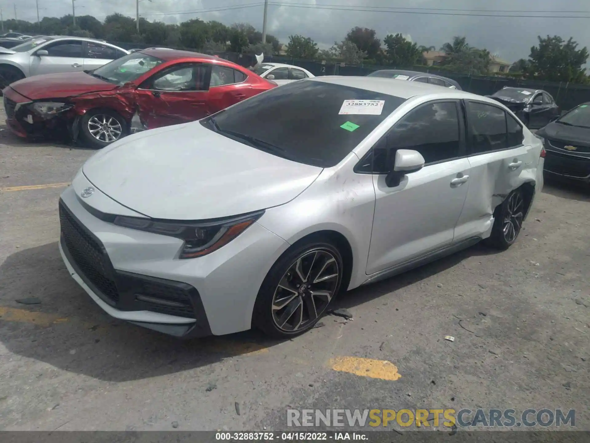 2 Photograph of a damaged car JTDS4MCE0N3505974 TOYOTA COROLLA 2022