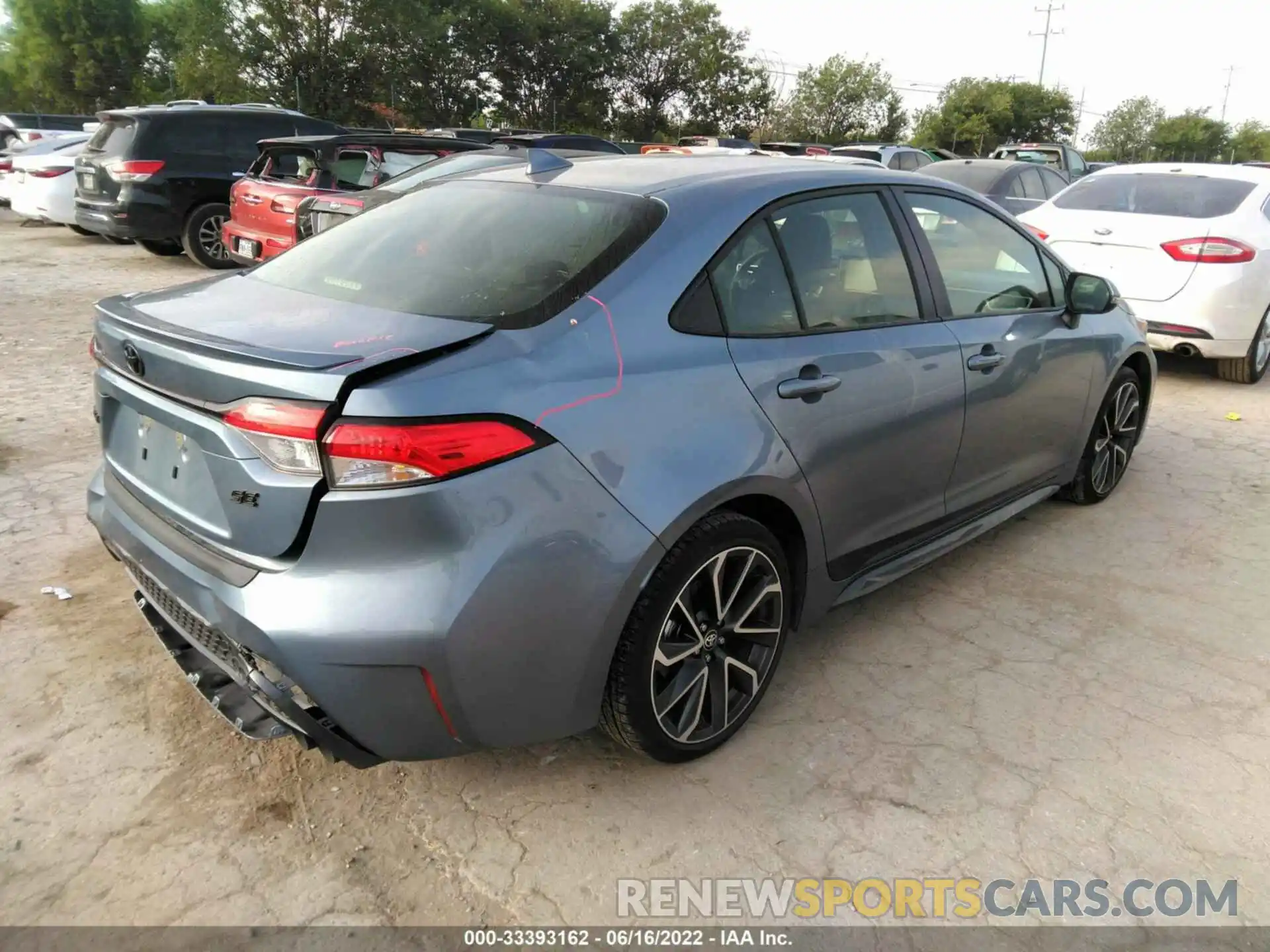 4 Photograph of a damaged car JTDS4MCE0NJ093342 TOYOTA COROLLA 2022