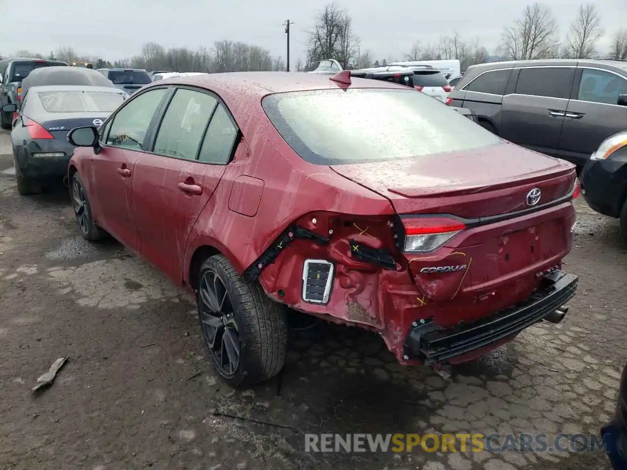 3 Photograph of a damaged car JTDS4MCE1NJ083158 TOYOTA COROLLA 2022