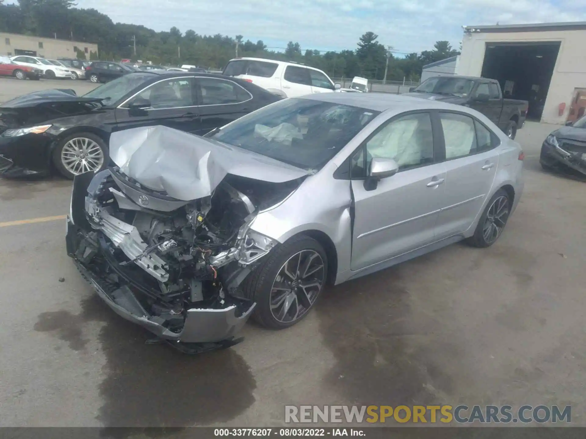 2 Photograph of a damaged car JTDS4MCE1NJ090577 TOYOTA COROLLA 2022