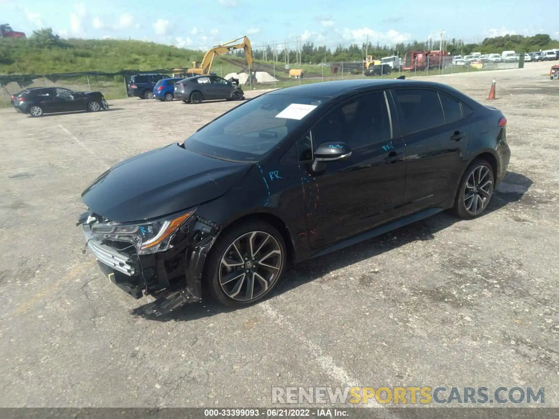 2 Photograph of a damaged car JTDS4MCE2NJ085890 TOYOTA COROLLA 2022