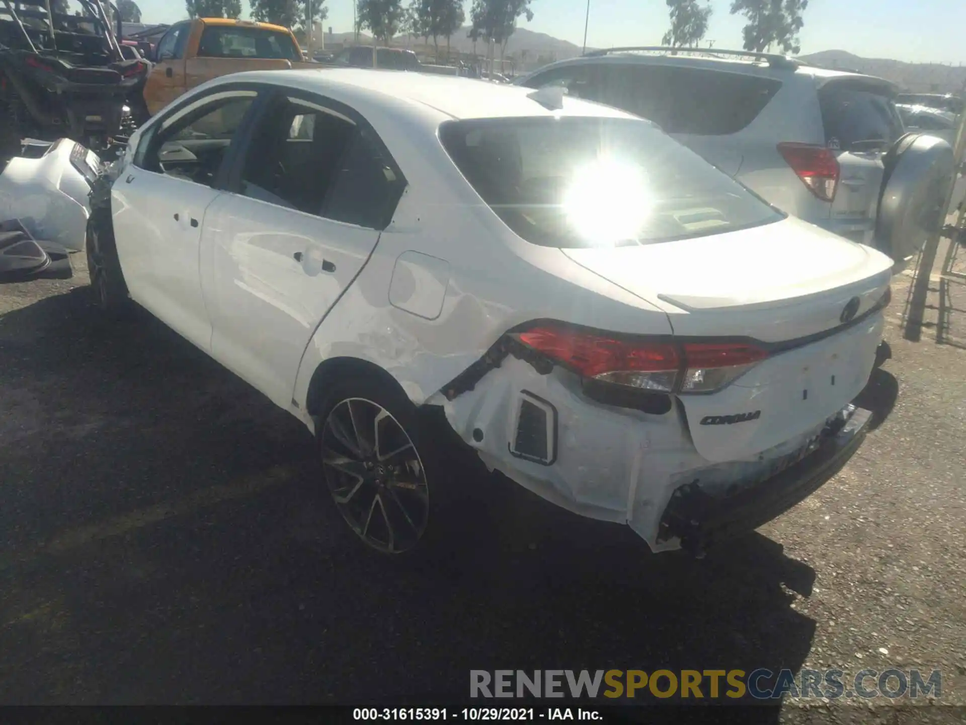 3 Photograph of a damaged car JTDS4MCE2NJ086070 TOYOTA COROLLA 2022