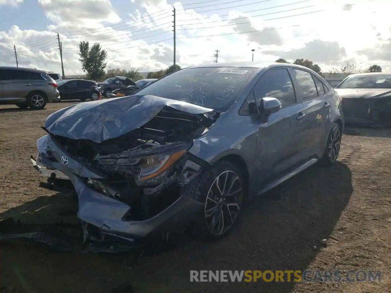 2 Photograph of a damaged car JTDS4MCE3NJ081234 TOYOTA COROLLA 2022