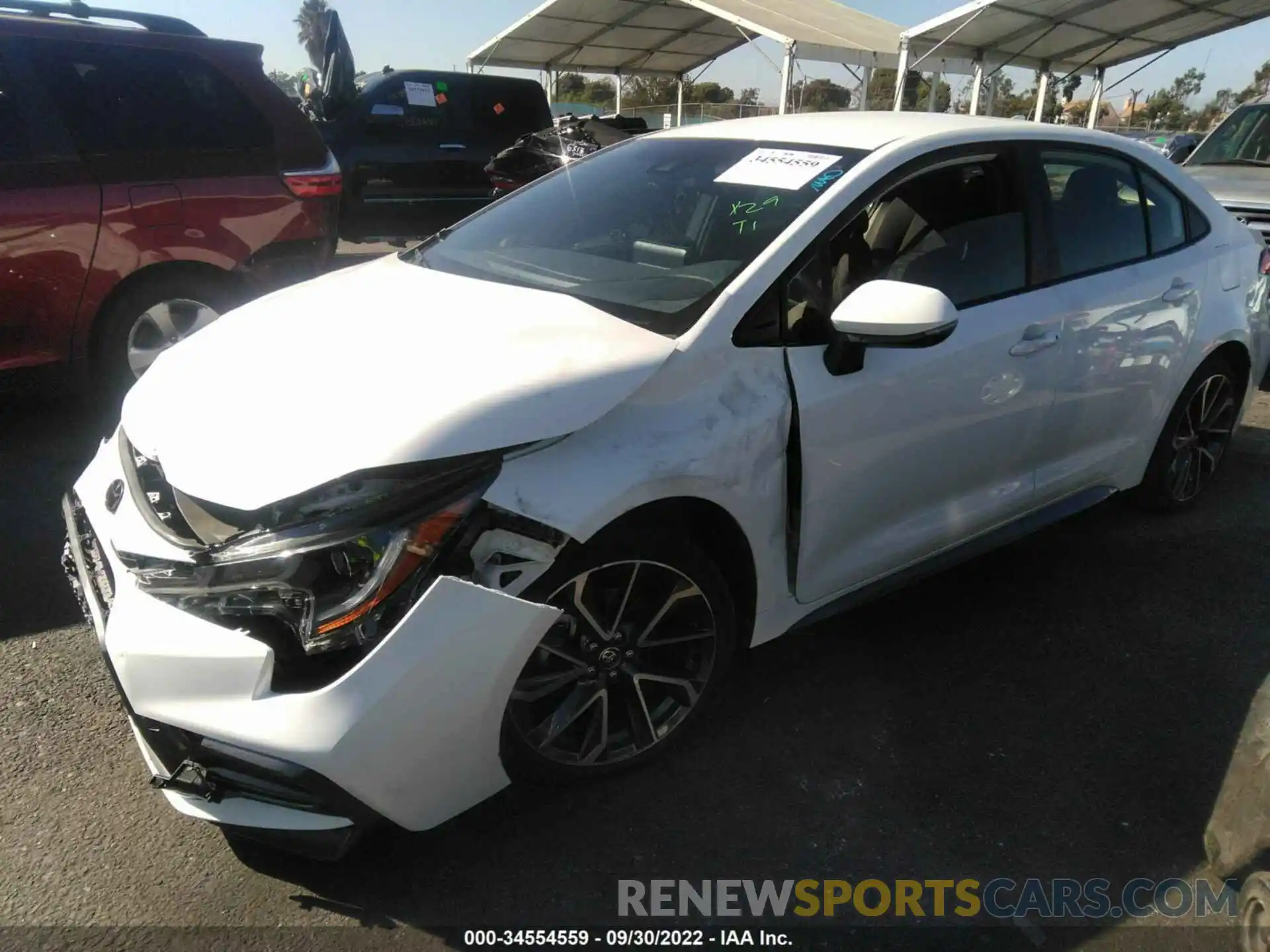 2 Photograph of a damaged car JTDS4MCE3NJ085350 TOYOTA COROLLA 2022