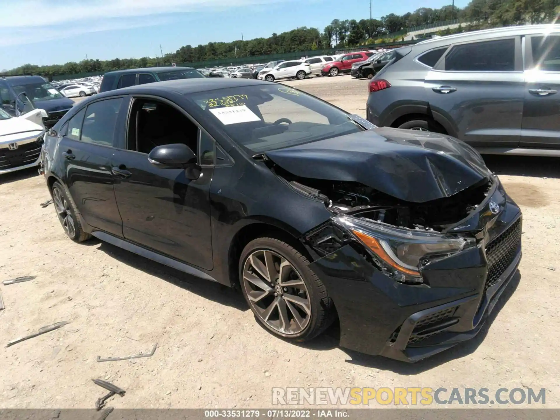 1 Photograph of a damaged car JTDS4MCE3NJ090032 TOYOTA COROLLA 2022