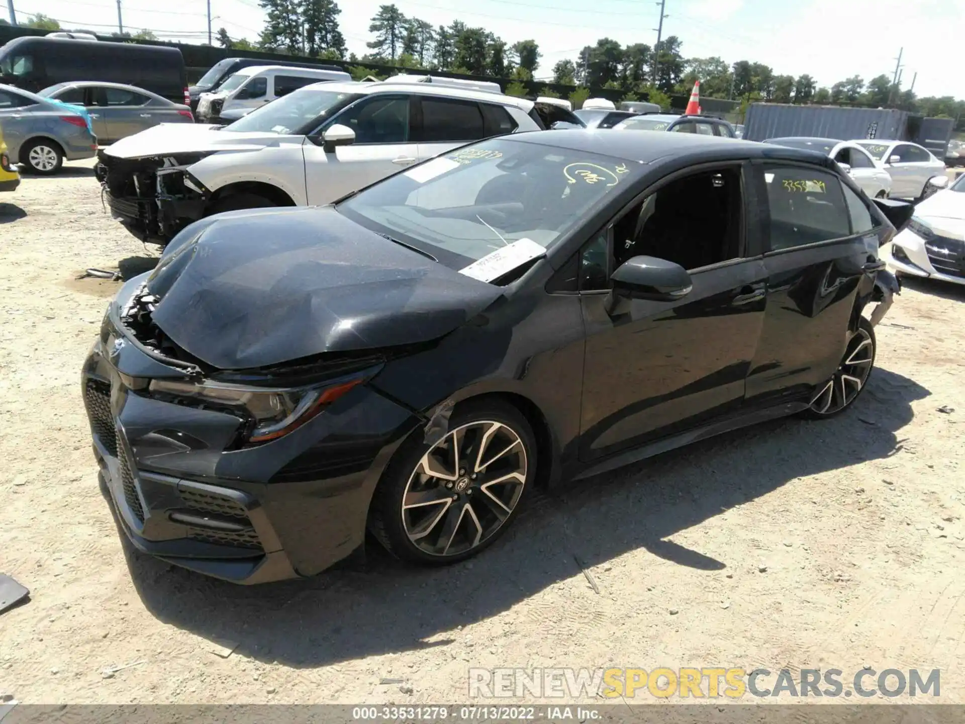 2 Photograph of a damaged car JTDS4MCE3NJ090032 TOYOTA COROLLA 2022