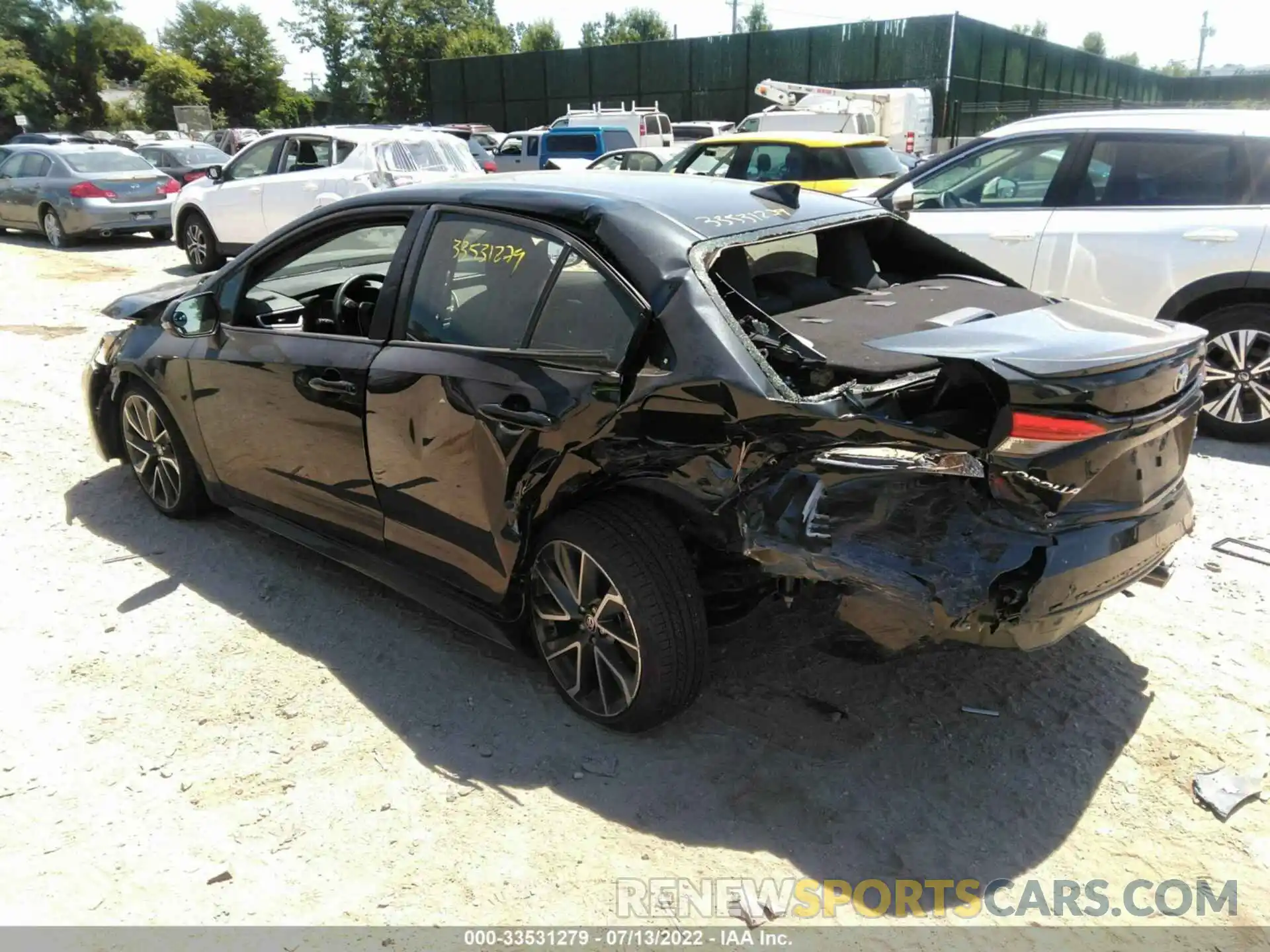 3 Photograph of a damaged car JTDS4MCE3NJ090032 TOYOTA COROLLA 2022