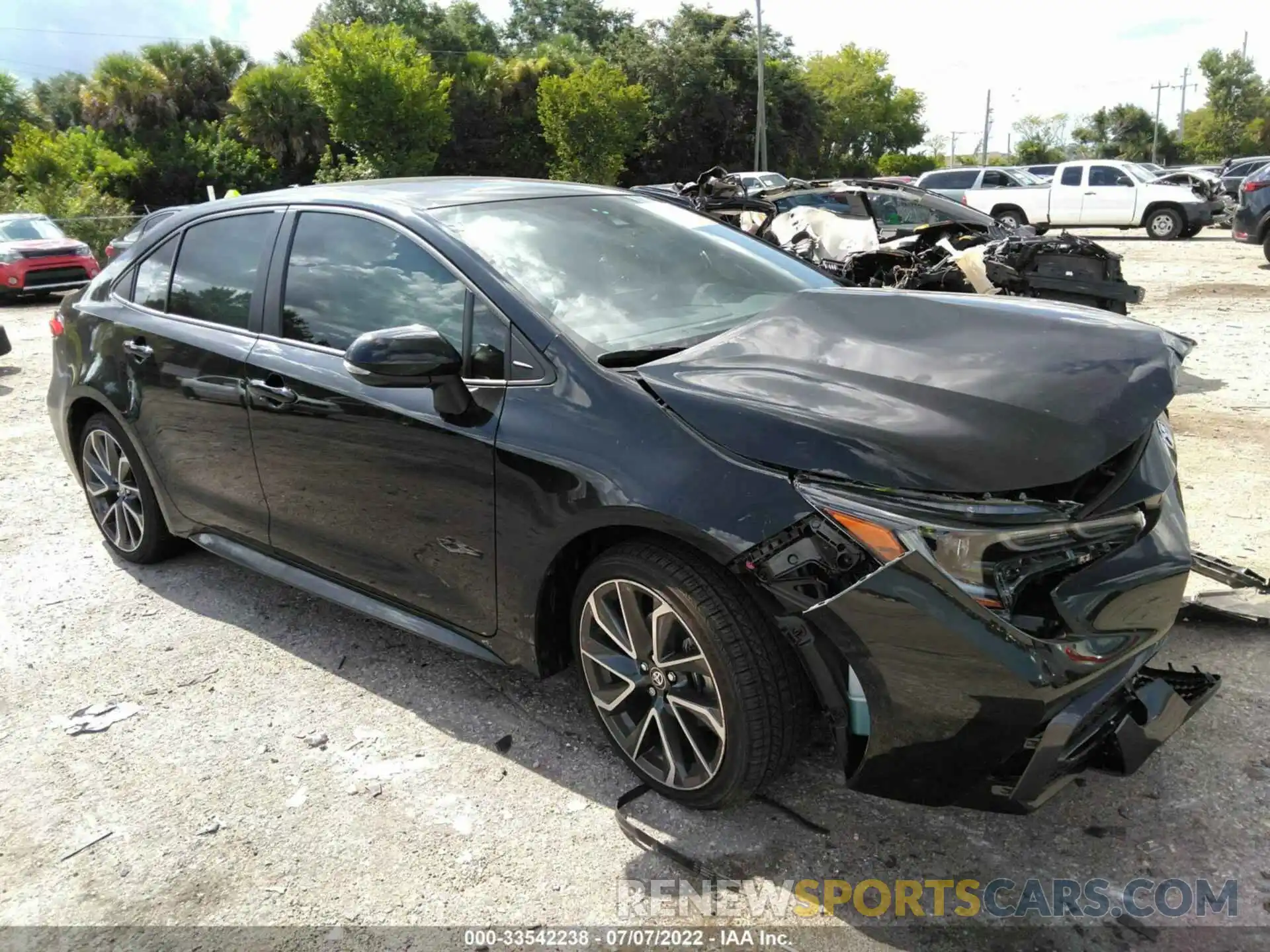 1 Photograph of a damaged car JTDS4MCE3NJ091066 TOYOTA COROLLA 2022