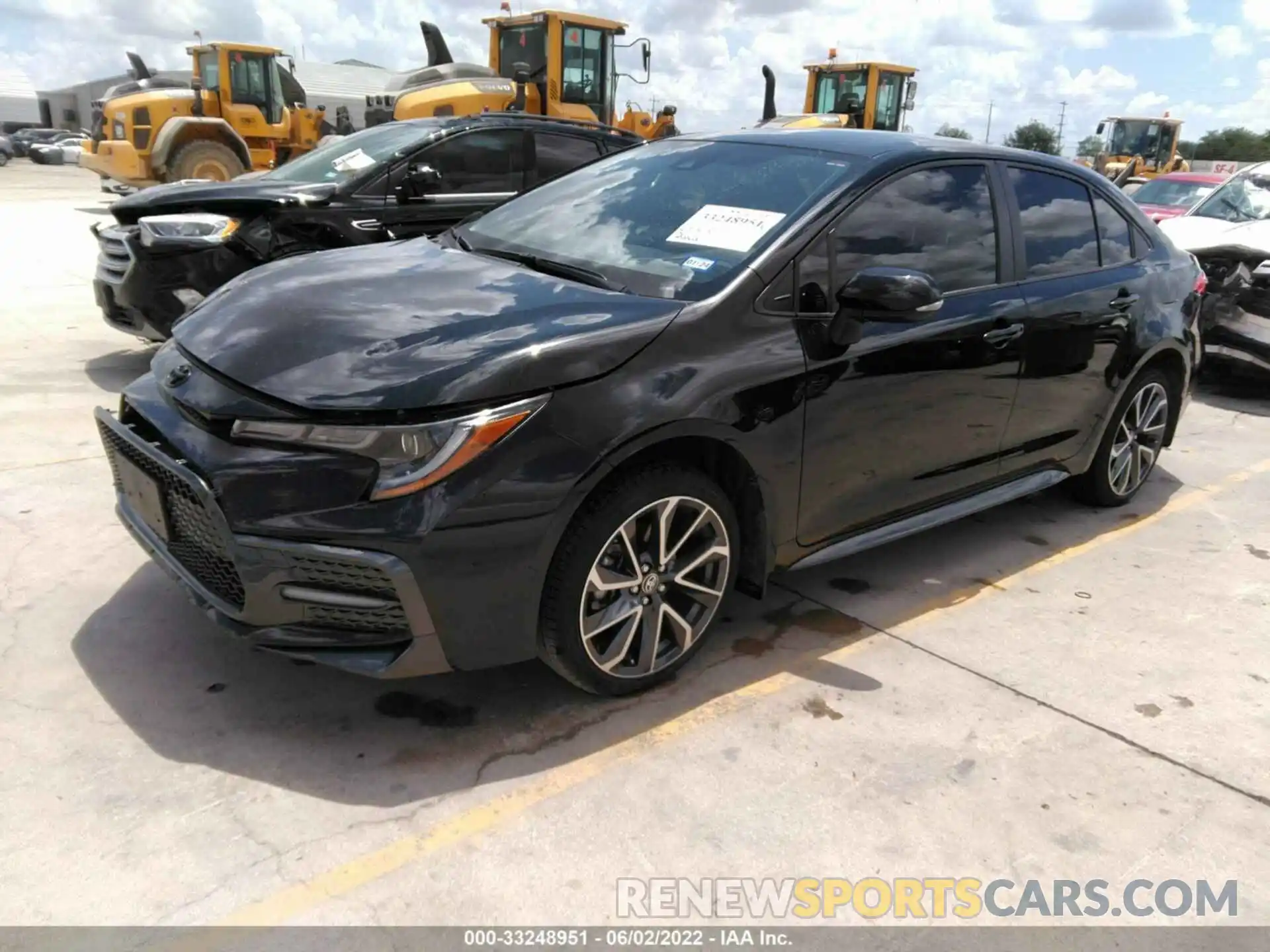 2 Photograph of a damaged car JTDS4MCE3NJ091911 TOYOTA COROLLA 2022