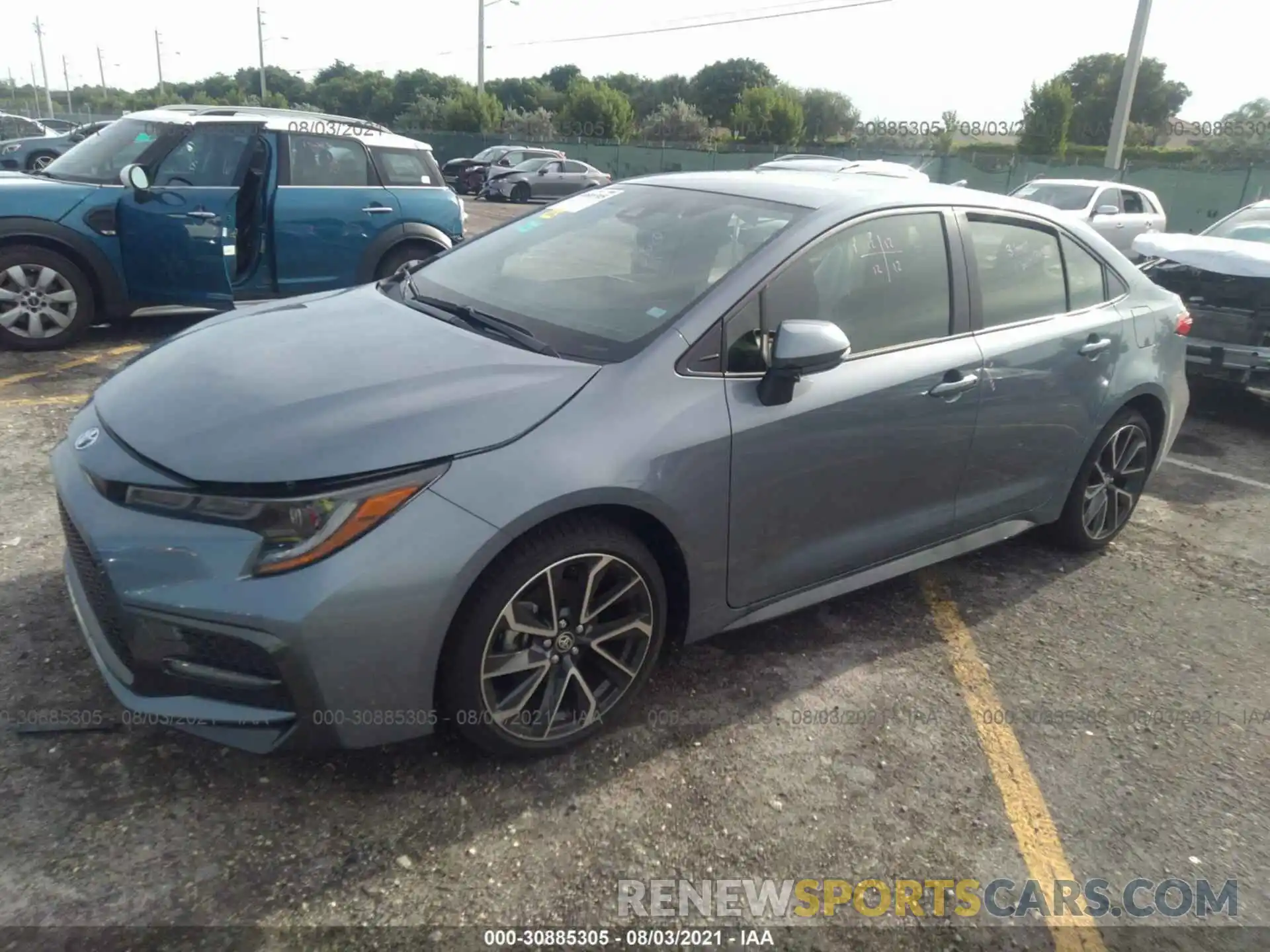 2 Photograph of a damaged car JTDS4MCE4NJ081503 TOYOTA COROLLA 2022