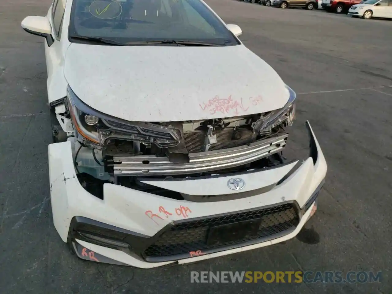 9 Photograph of a damaged car JTDS4MCE4NJ083848 TOYOTA COROLLA 2022