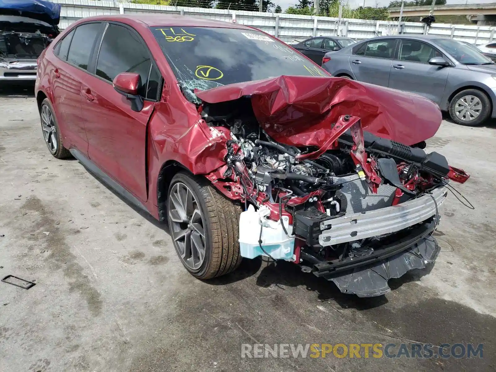 1 Photograph of a damaged car JTDS4MCE4NJ087284 TOYOTA COROLLA 2022