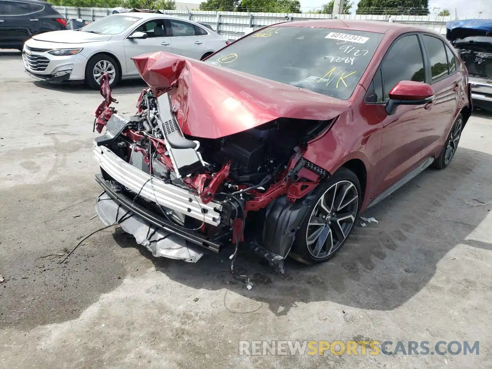 2 Photograph of a damaged car JTDS4MCE4NJ087284 TOYOTA COROLLA 2022