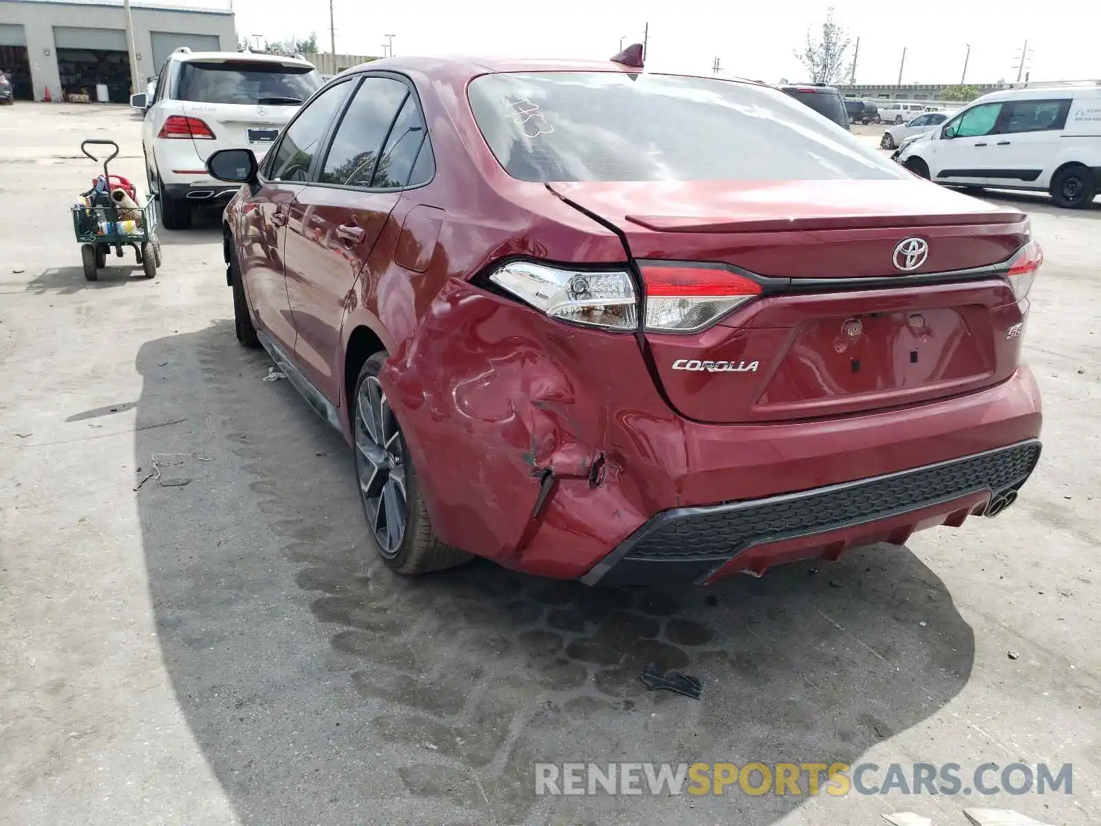 3 Photograph of a damaged car JTDS4MCE4NJ087284 TOYOTA COROLLA 2022