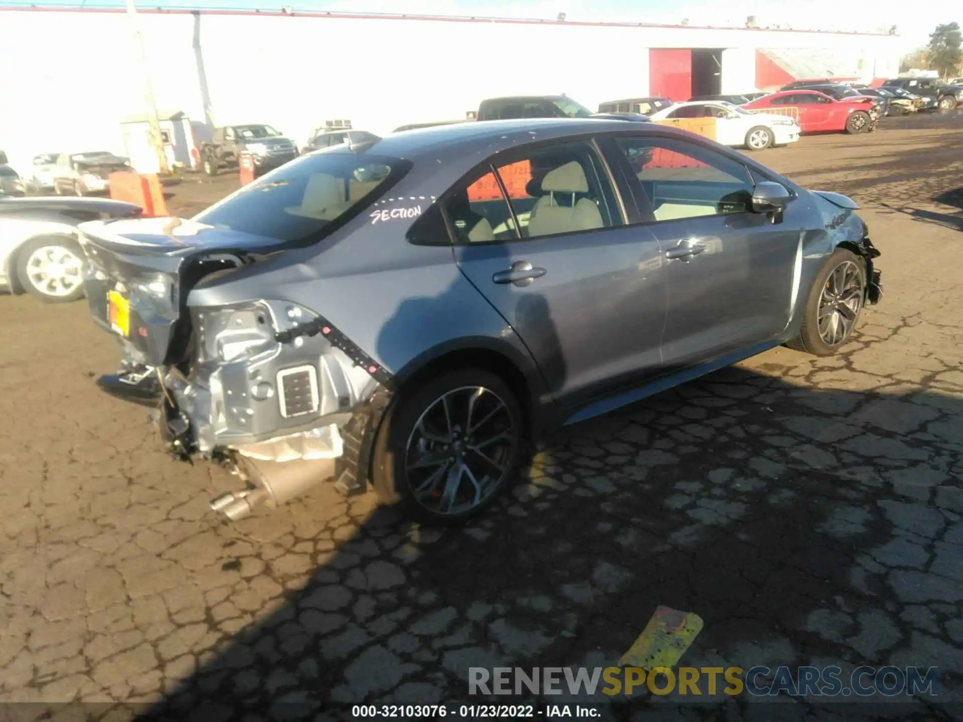 4 Photograph of a damaged car JTDS4MCE4NJ090718 TOYOTA COROLLA 2022