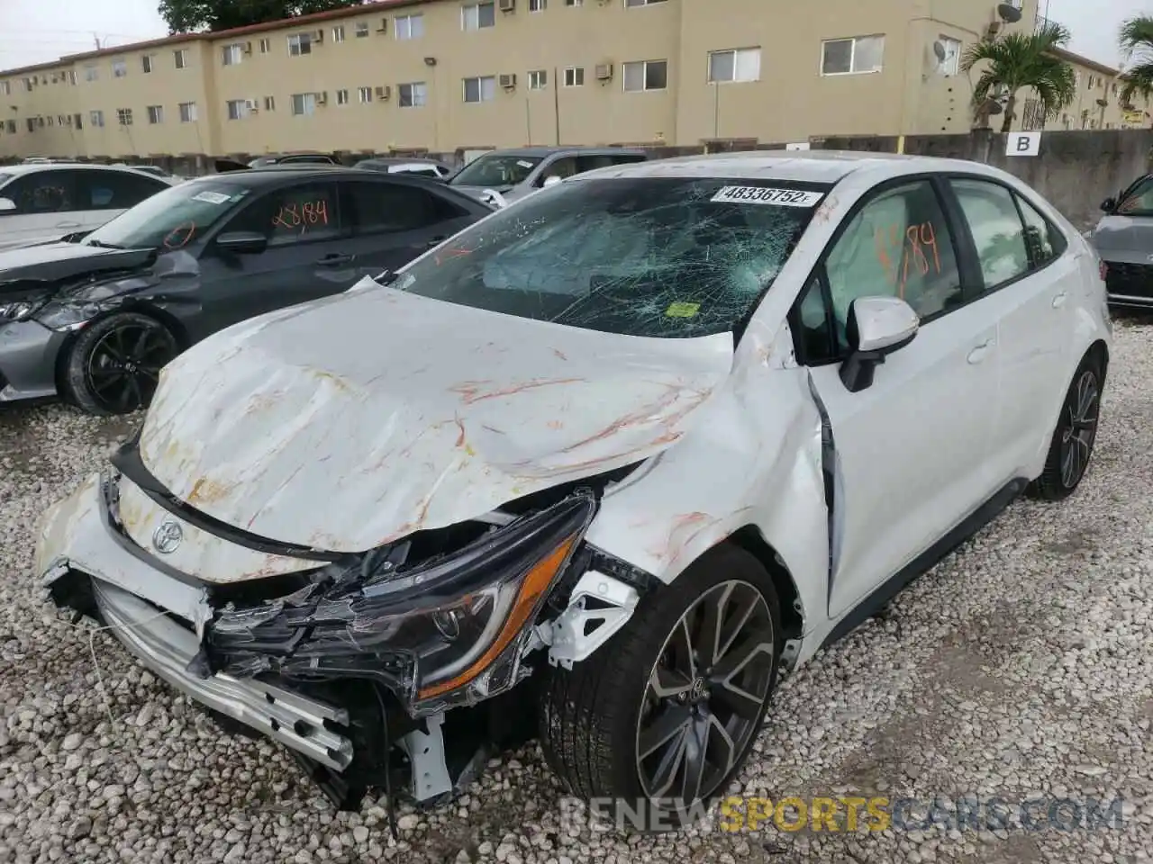 2 Photograph of a damaged car JTDS4MCE5N3500494 TOYOTA COROLLA 2022