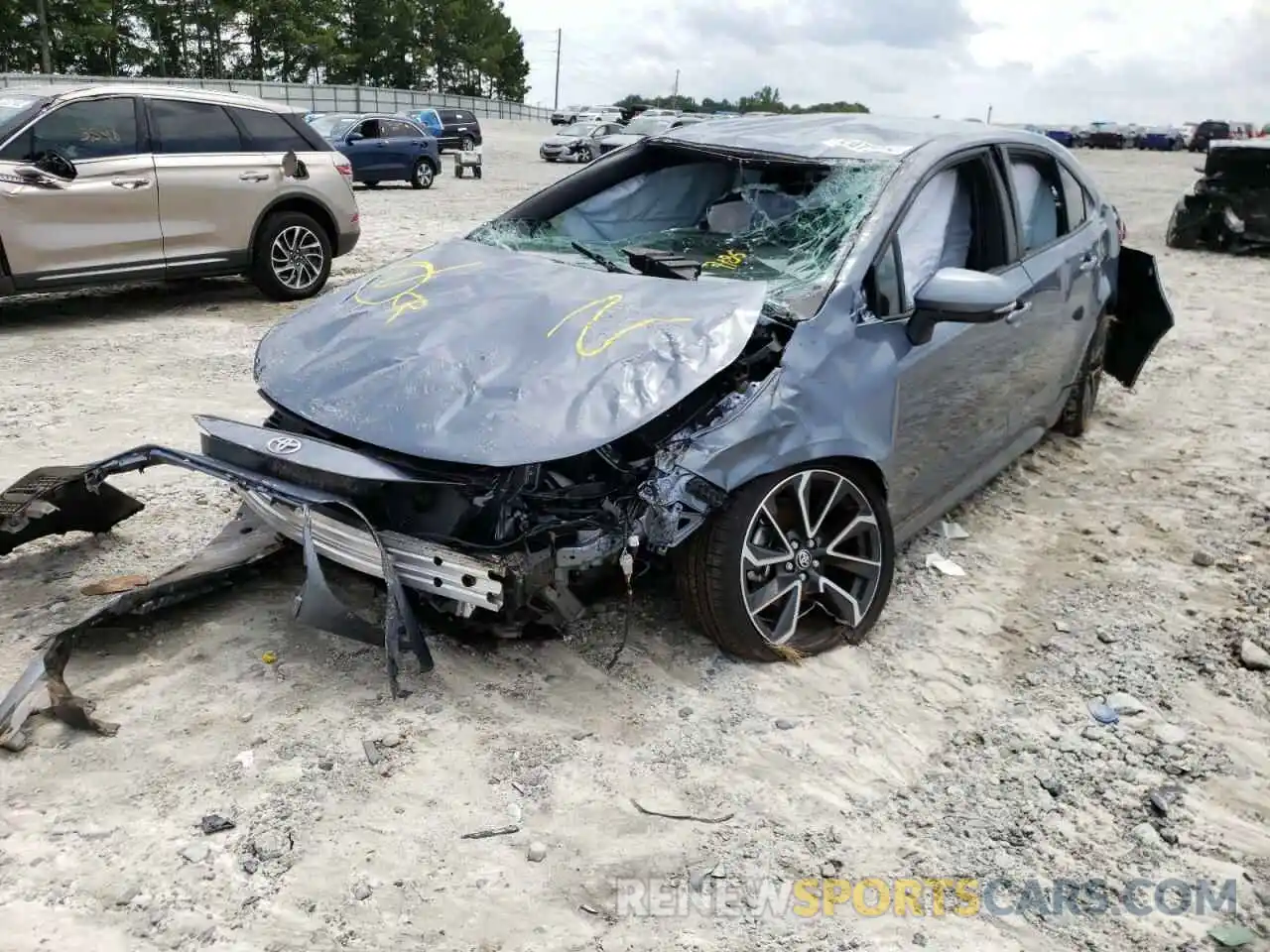 2 Photograph of a damaged car JTDS4MCE5N3507185 TOYOTA COROLLA 2022