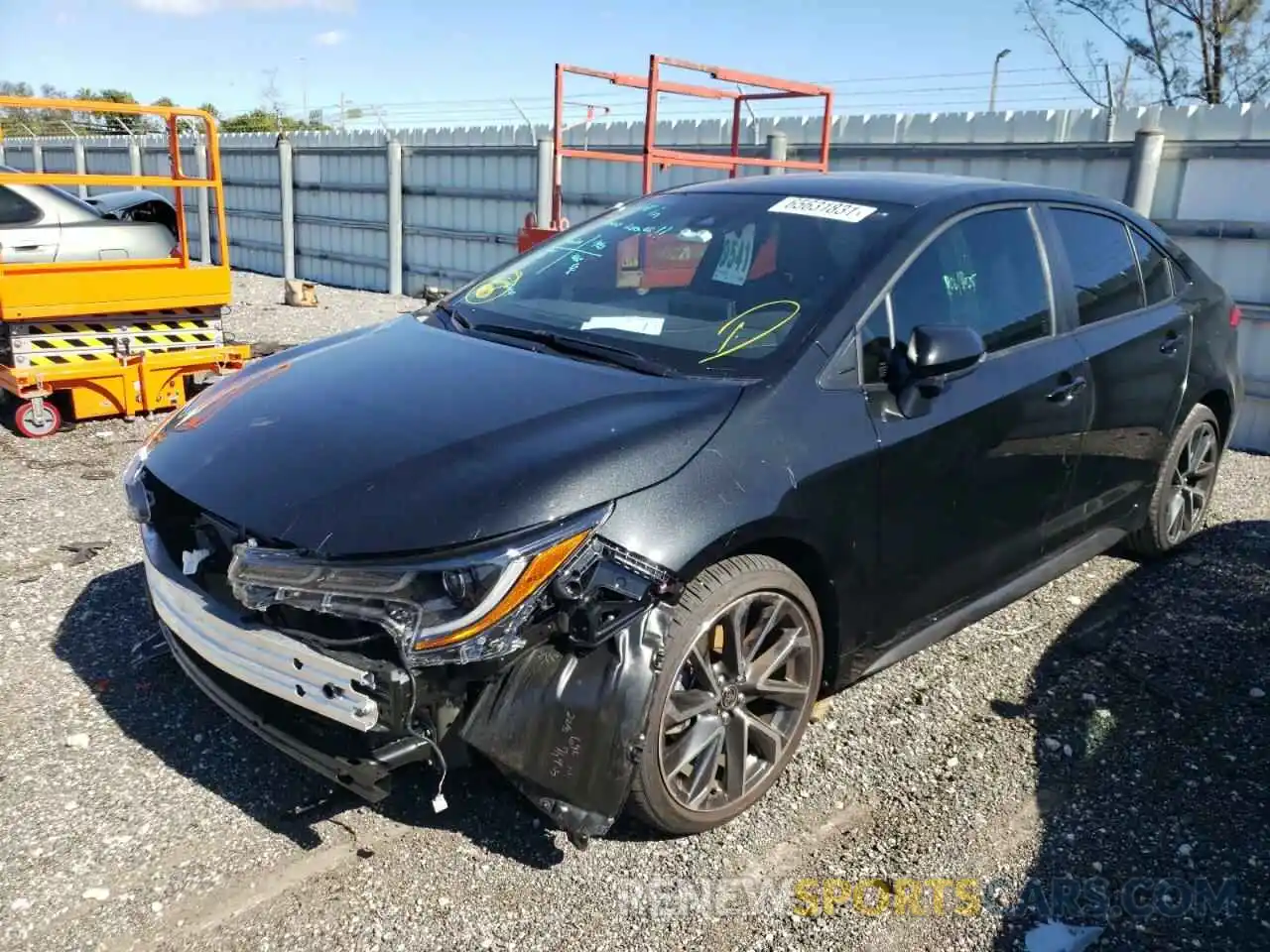 2 Photograph of a damaged car JTDS4MCE6NJ087299 TOYOTA COROLLA 2022