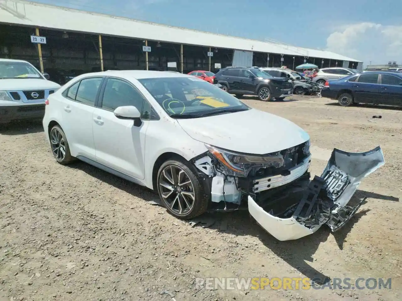 1 Photograph of a damaged car JTDS4MCE6NJ089733 TOYOTA COROLLA 2022