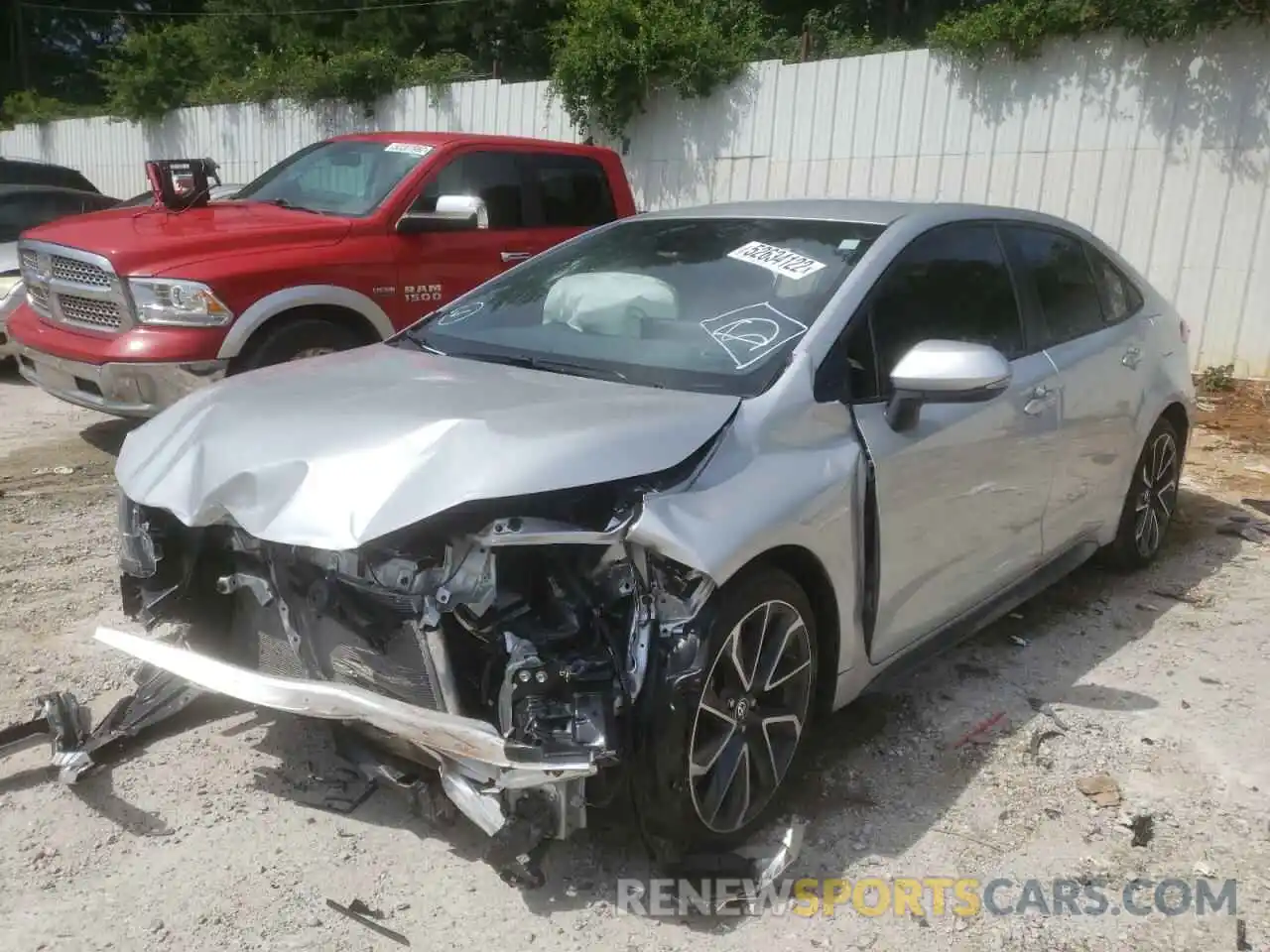 2 Photograph of a damaged car JTDS4MCE7N3505857 TOYOTA COROLLA 2022