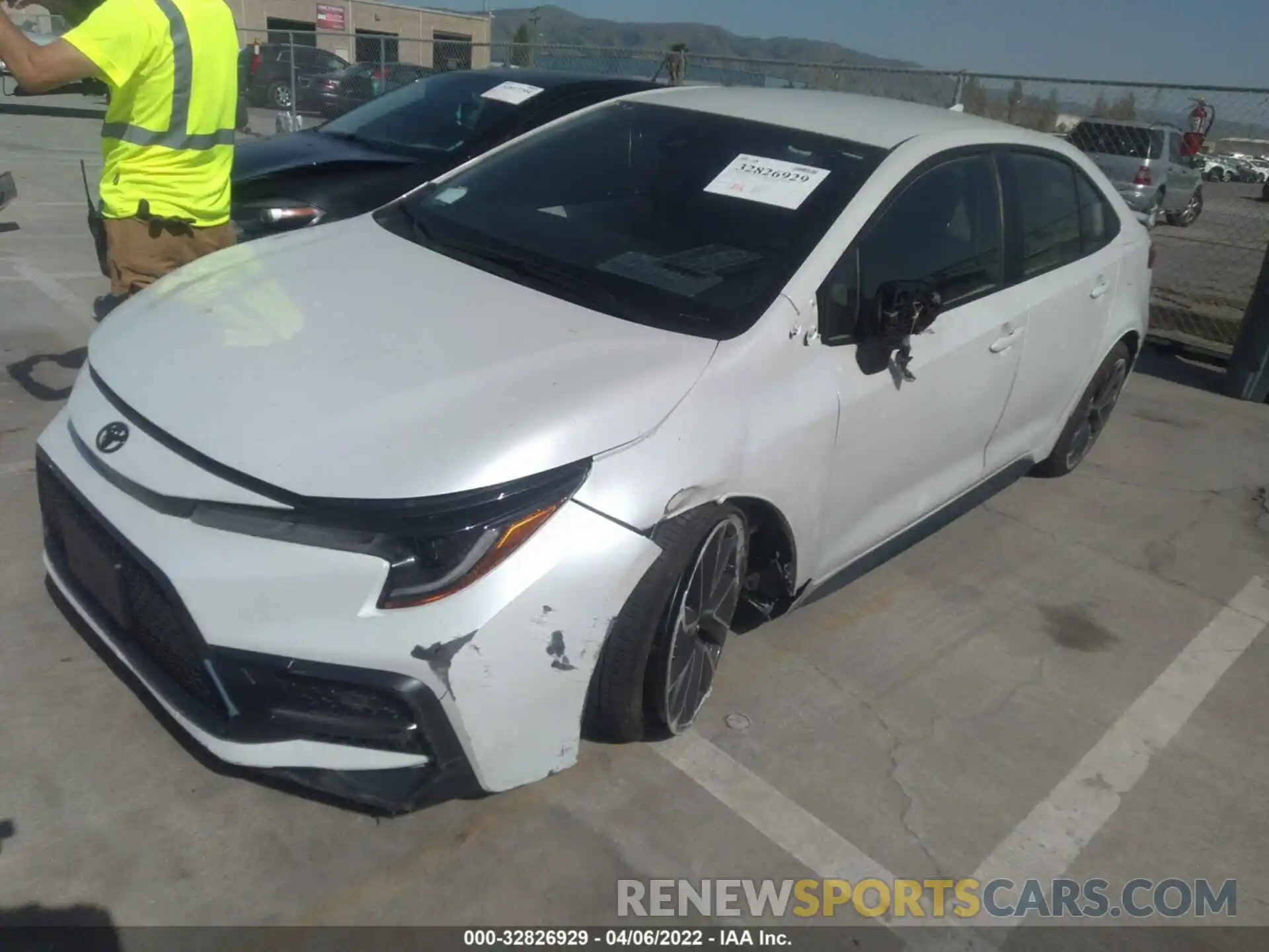 2 Photograph of a damaged car JTDS4MCE7NJ083066 TOYOTA COROLLA 2022