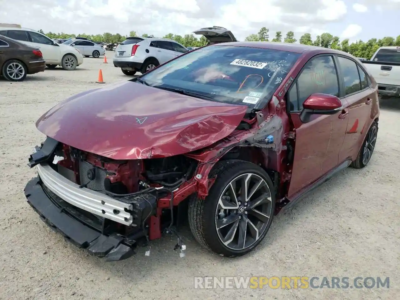 2 Photograph of a damaged car JTDS4MCE7NJ084315 TOYOTA COROLLA 2022