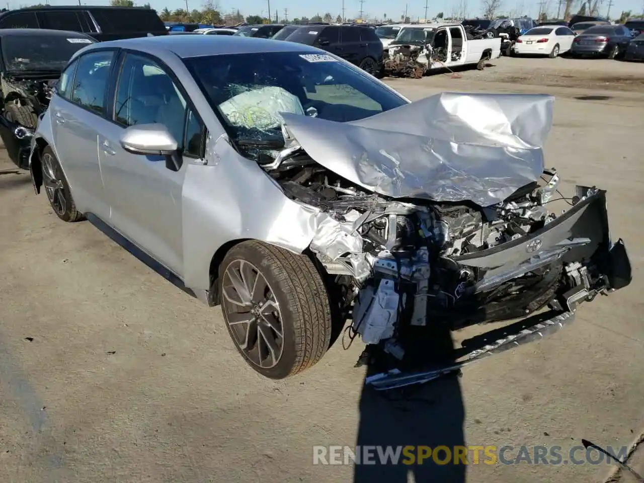 1 Photograph of a damaged car JTDS4MCE7NJ089255 TOYOTA COROLLA 2022