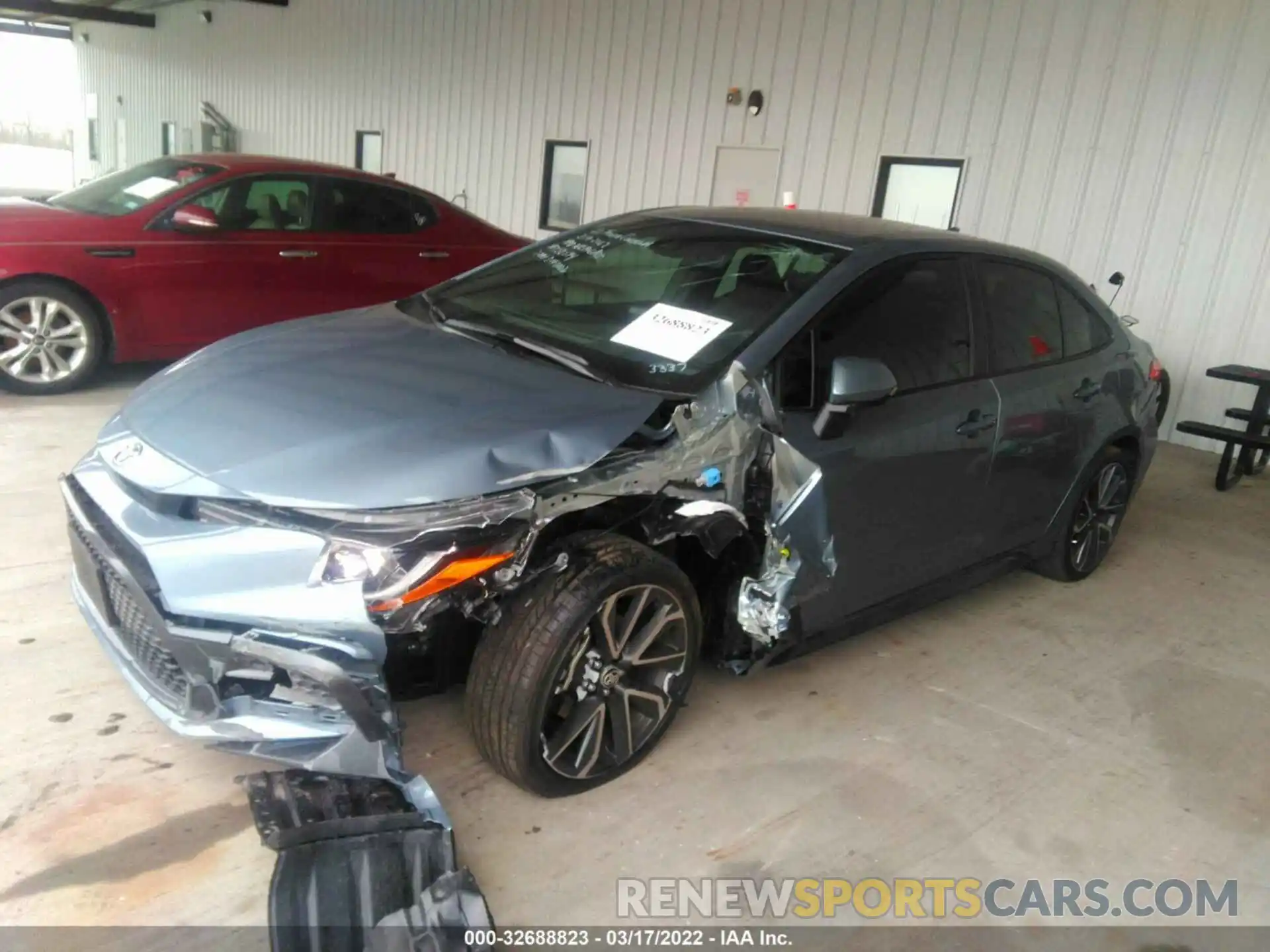 2 Photograph of a damaged car JTDS4MCE7NJ093337 TOYOTA COROLLA 2022