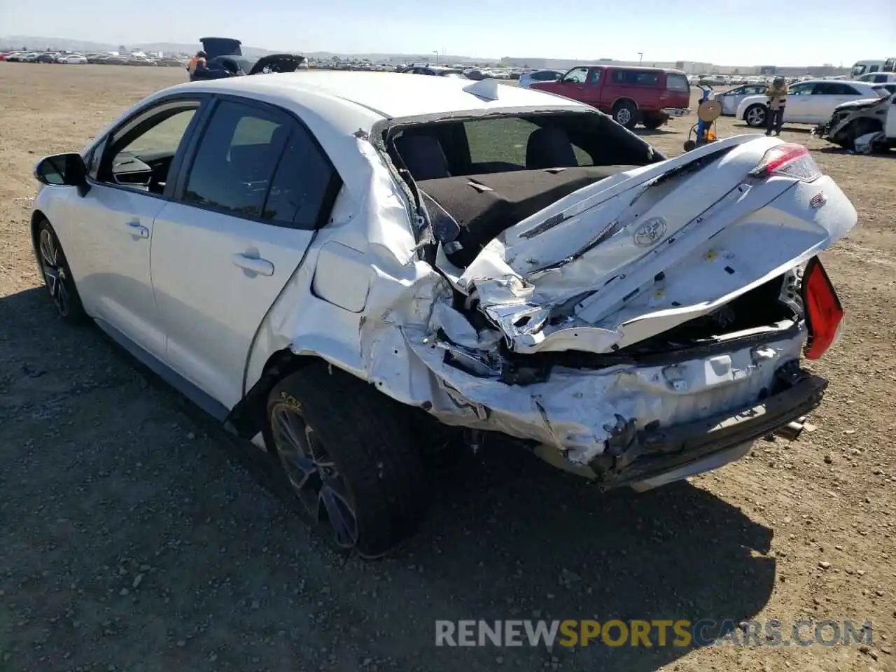 3 Photograph of a damaged car JTDS4MCE8NJ087126 TOYOTA COROLLA 2022