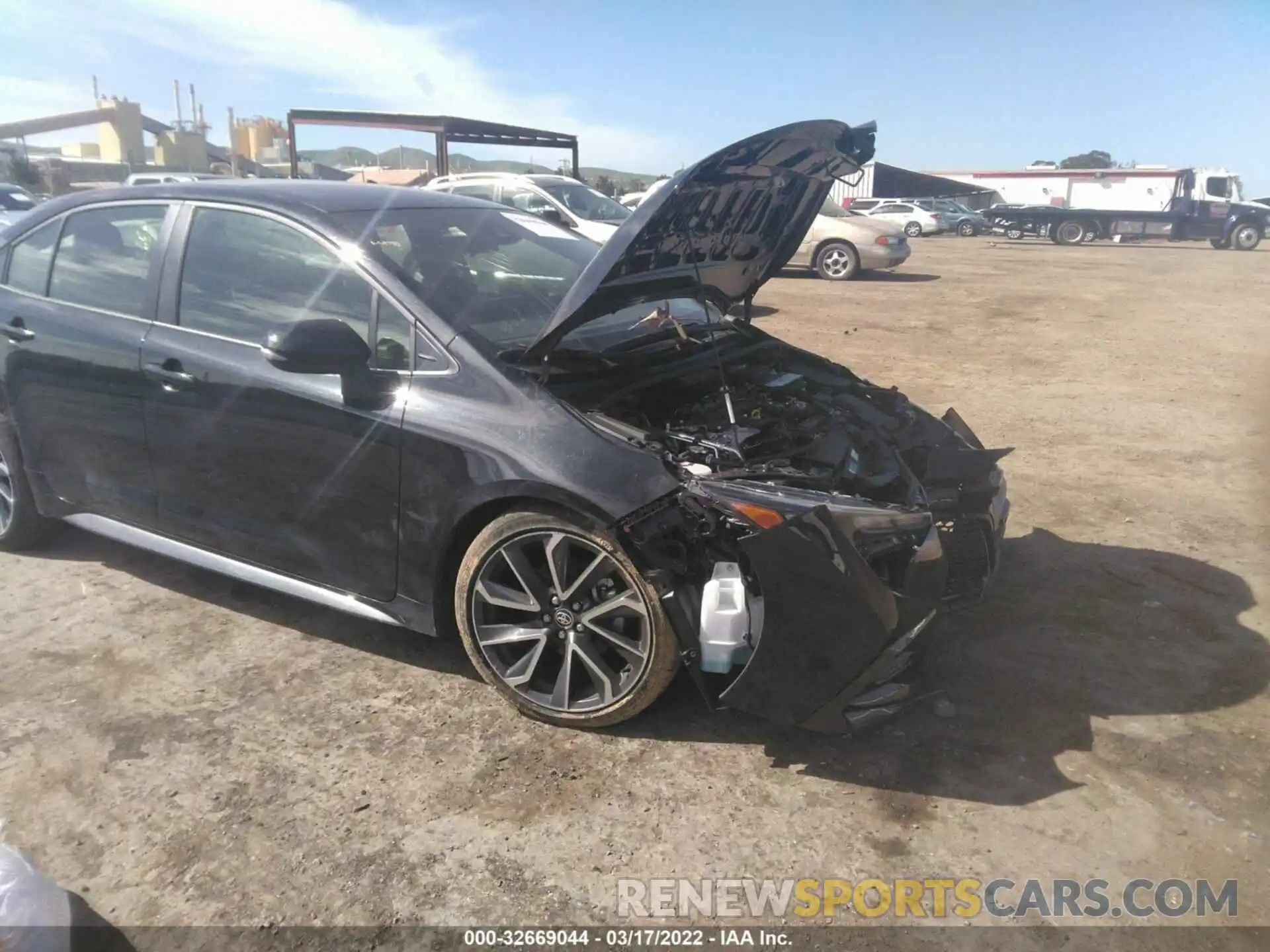 1 Photograph of a damaged car JTDS4MCE8NJ091077 TOYOTA COROLLA 2022