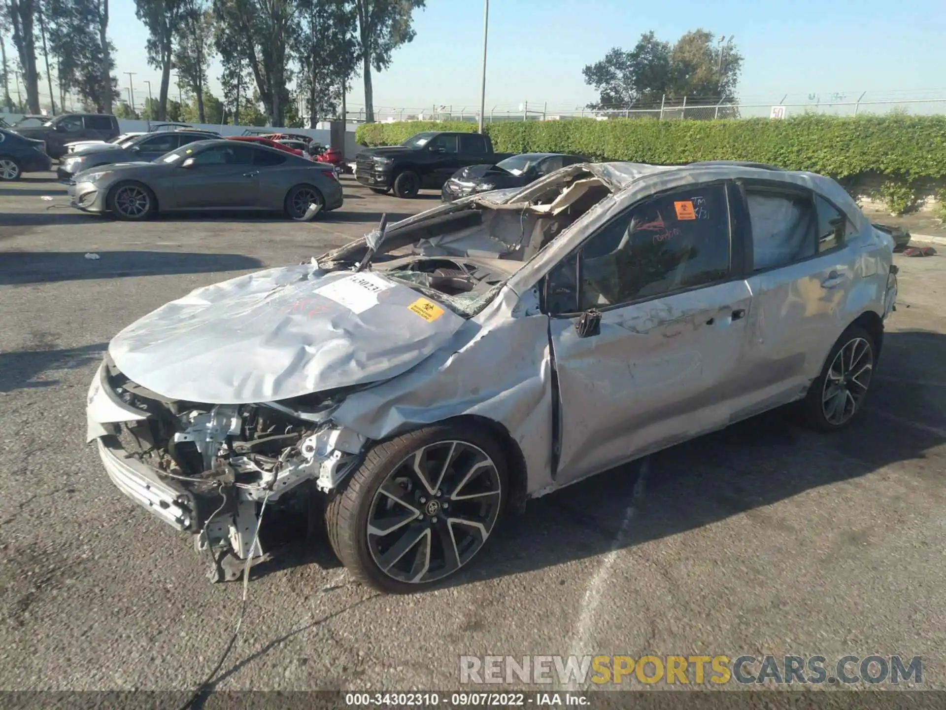 2 Photograph of a damaged car JTDS4MCEXN3509689 TOYOTA COROLLA 2022