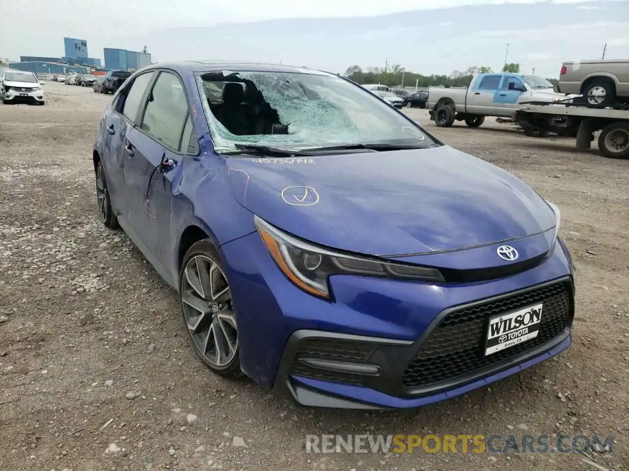 1 Photograph of a damaged car JTDT4MCE2NJ086249 TOYOTA COROLLA 2022