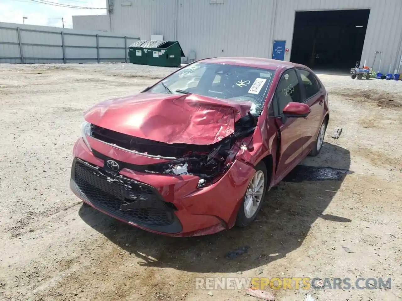 2 Photograph of a damaged car JTDVPMAE4NJ215885 TOYOTA COROLLA 2022