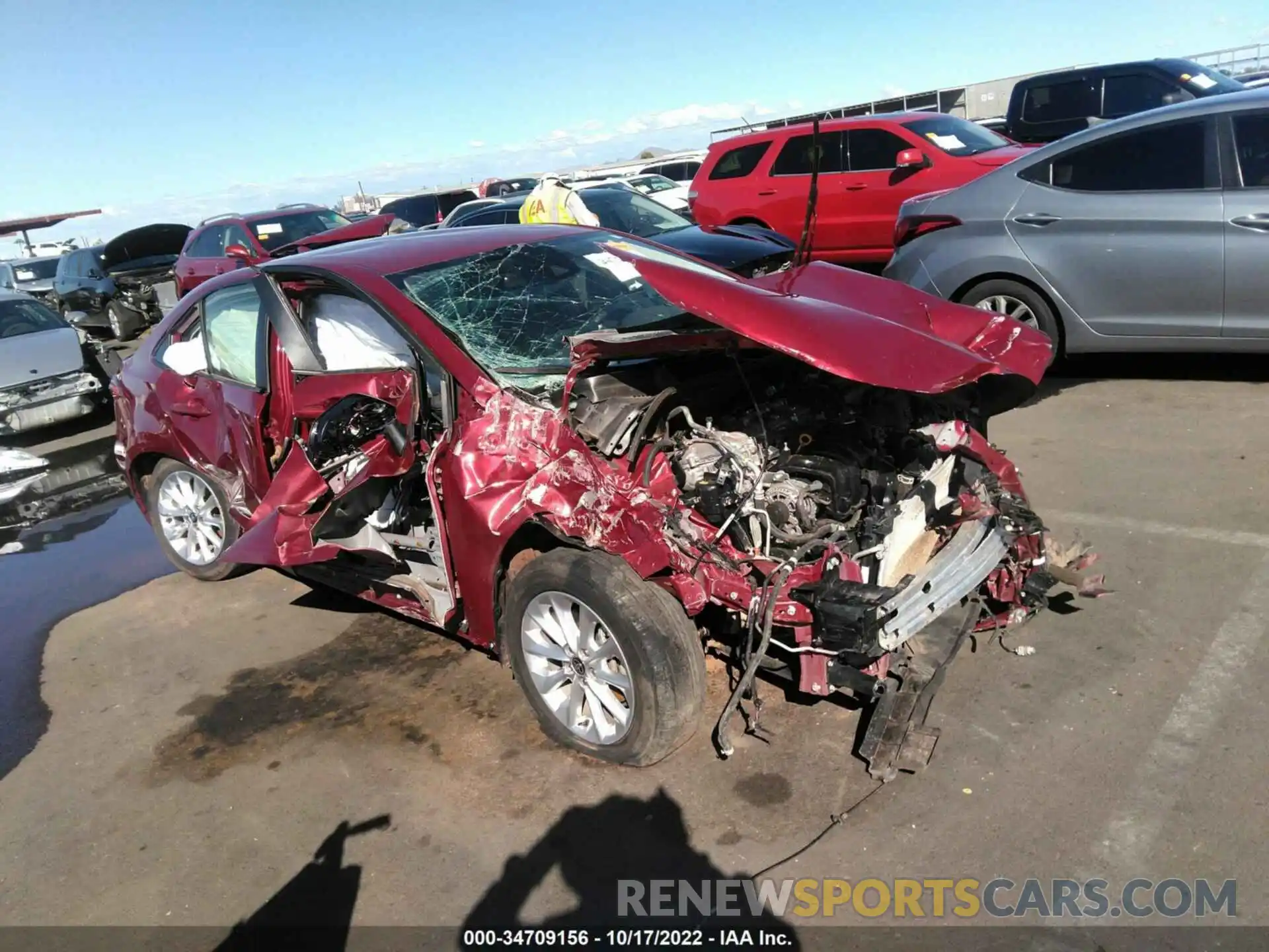 1 Photograph of a damaged car JTDVPMAE6NJ191895 TOYOTA COROLLA 2022