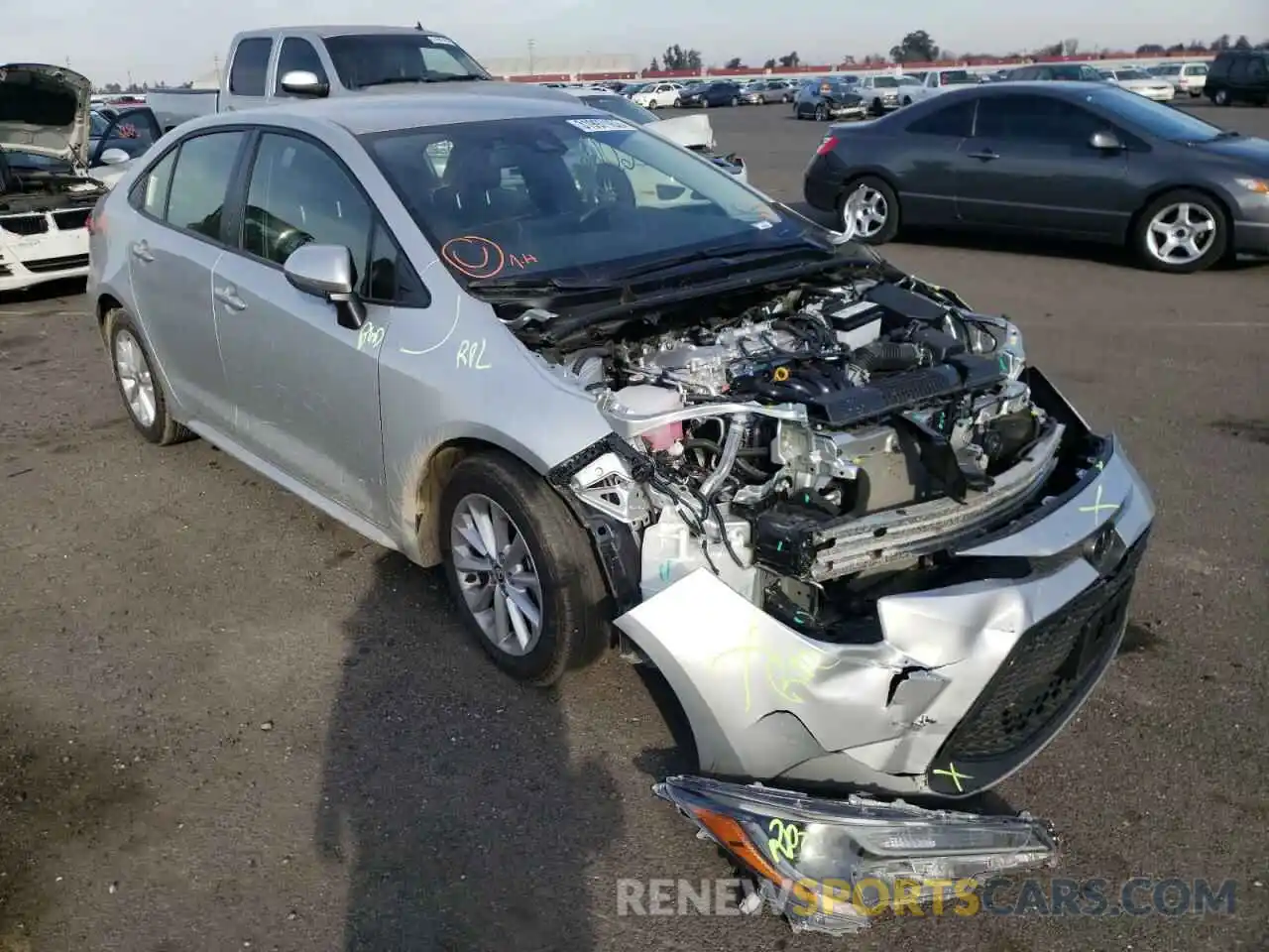 1 Photograph of a damaged car JTDVPMAE7NJ197690 TOYOTA COROLLA 2022