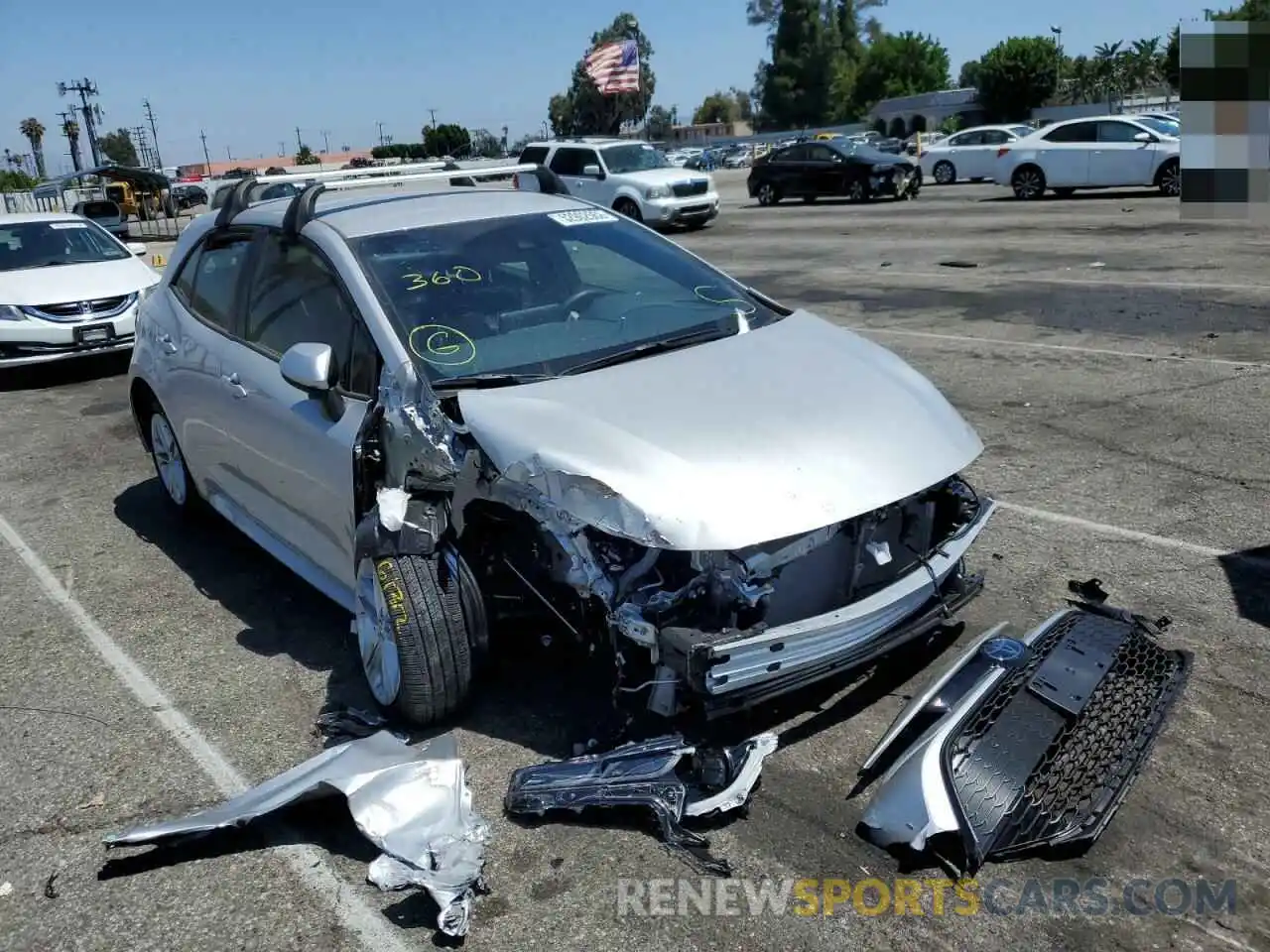 1 Photograph of a damaged car JTND4MBE5N3172693 TOYOTA COROLLA 2022