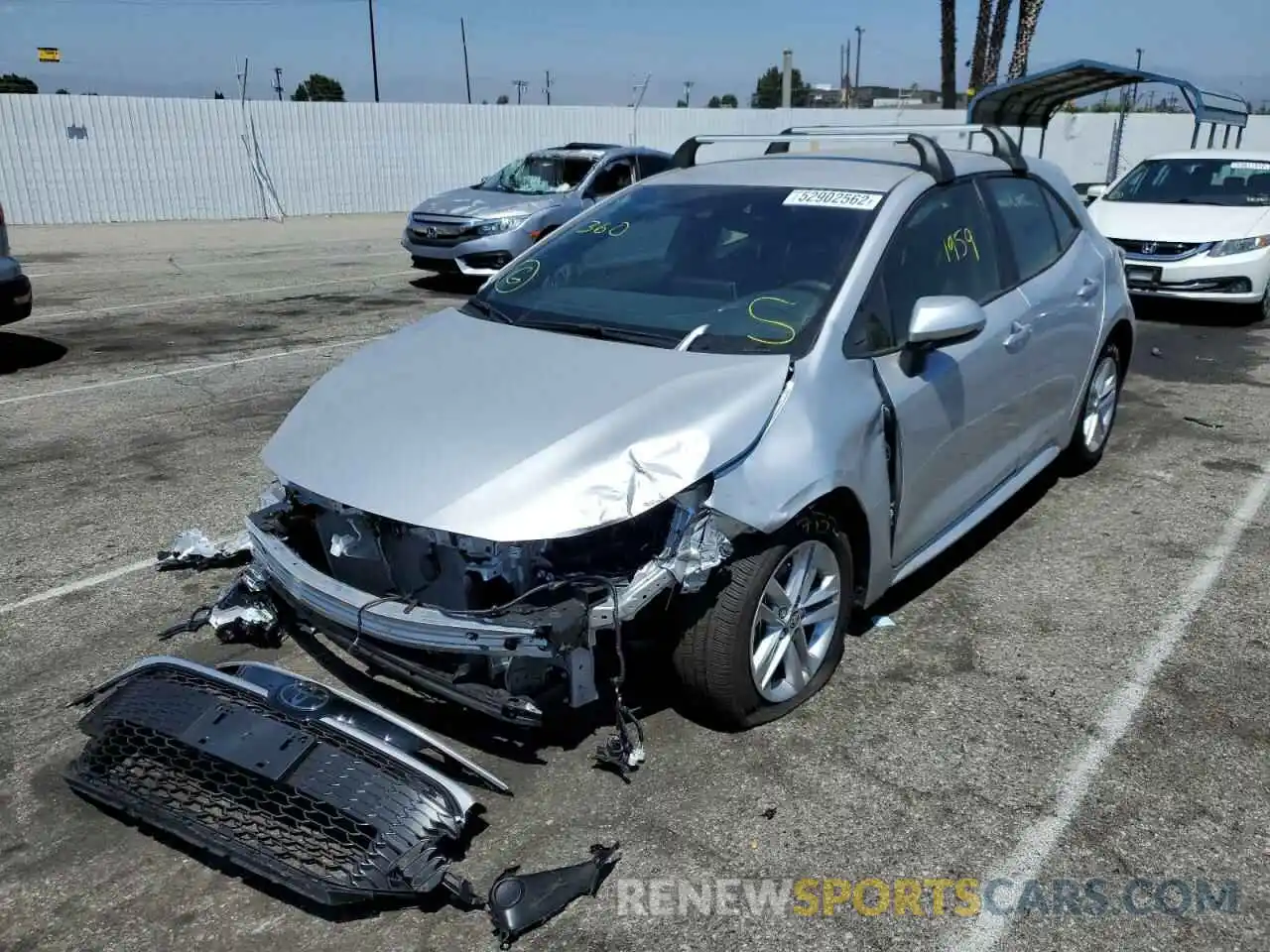 2 Photograph of a damaged car JTND4MBE5N3172693 TOYOTA COROLLA 2022