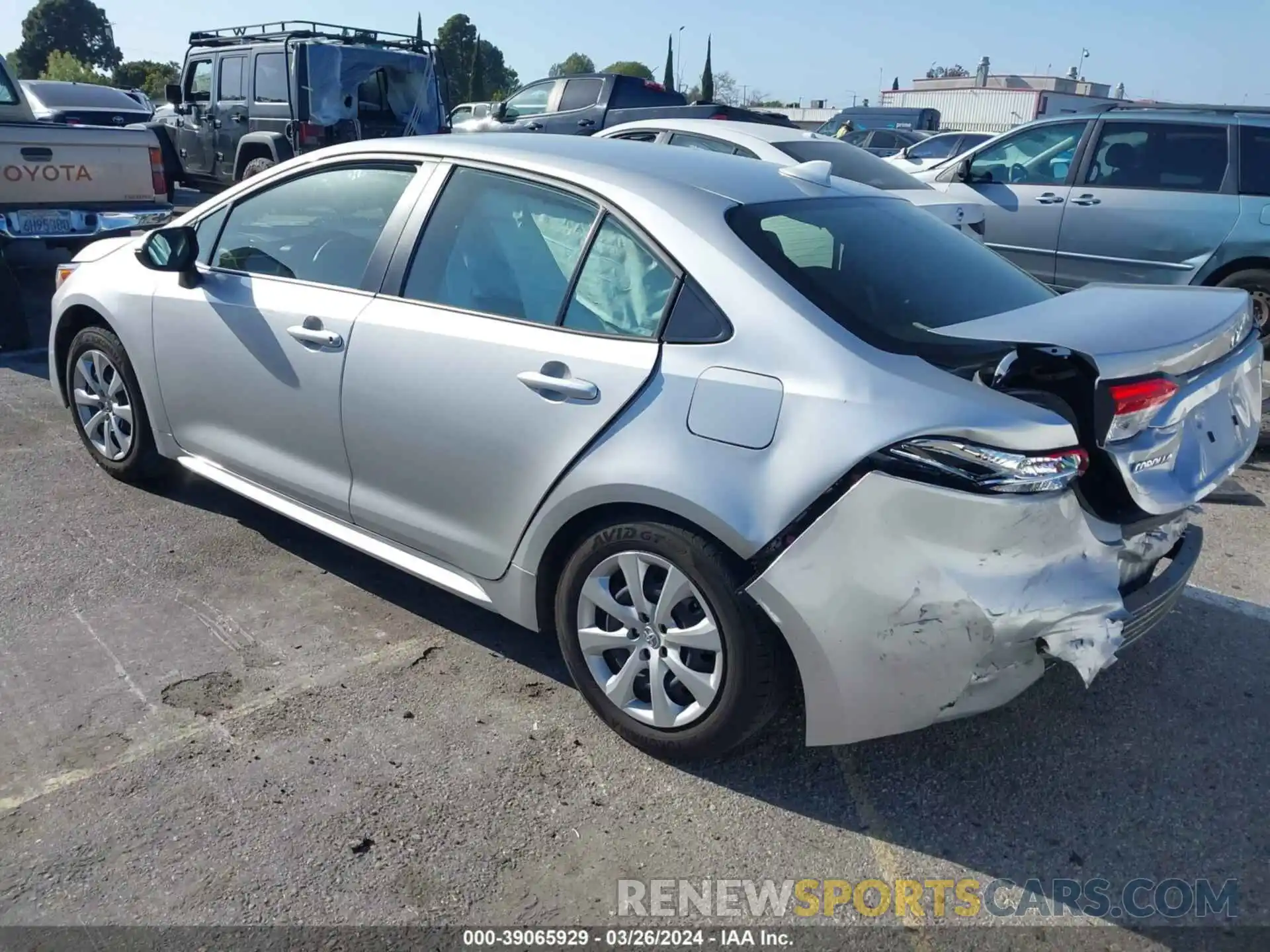 3 Photograph of a damaged car JTDB4MEE0PJ007401 TOYOTA COROLLA 2023