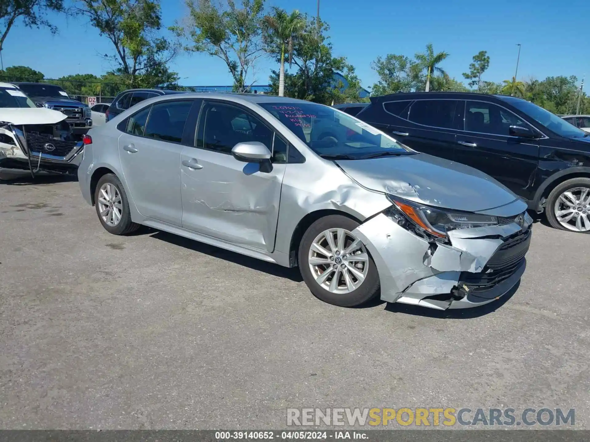 1 Photograph of a damaged car JTDB4MEEXP3003747 TOYOTA COROLLA 2023