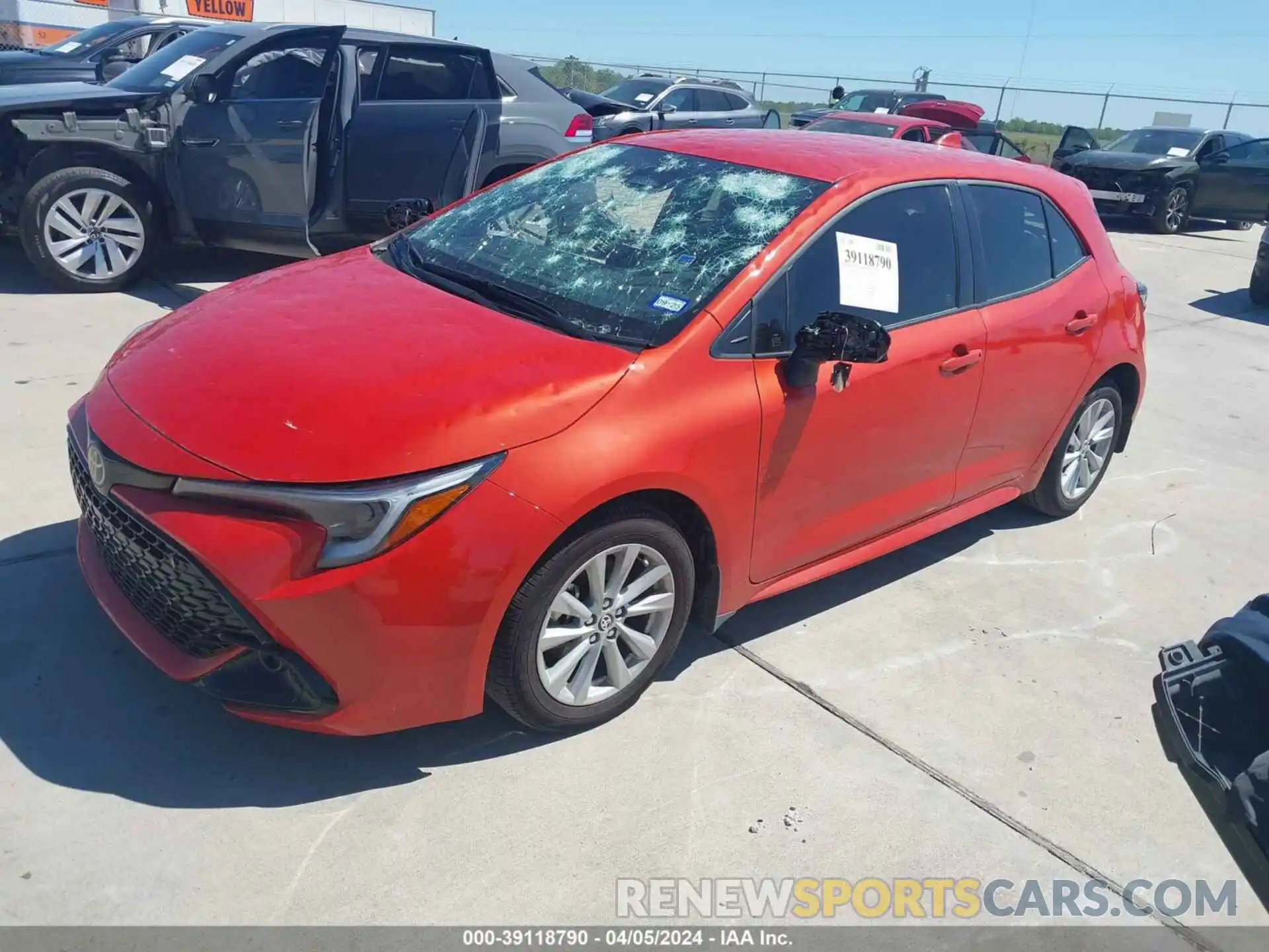 2 Photograph of a damaged car JTND4MBE2P3214062 TOYOTA COROLLA 2023