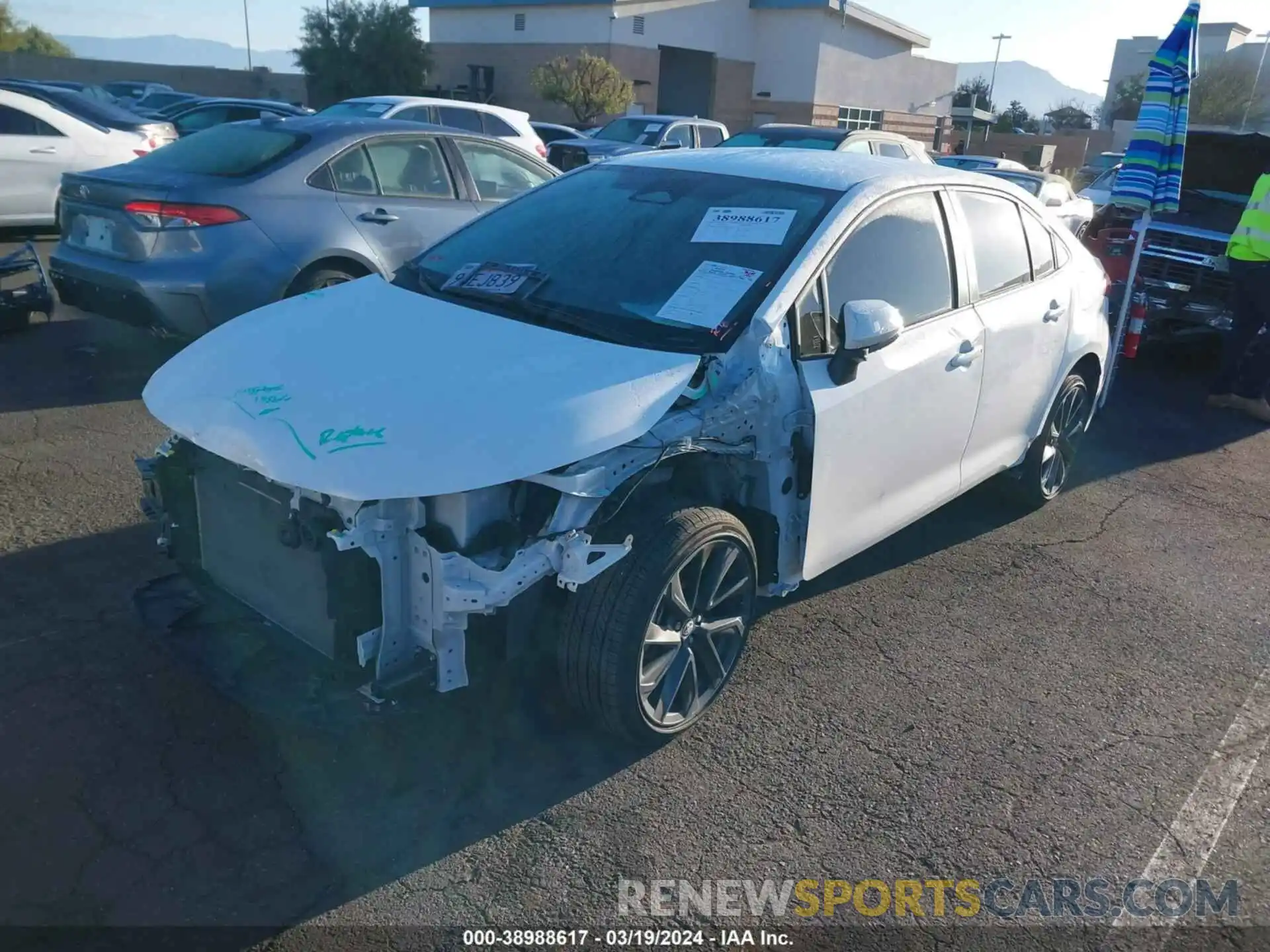 2 Photograph of a damaged car JTDBCMFE4R3028857 TOYOTA COROLLA 2024